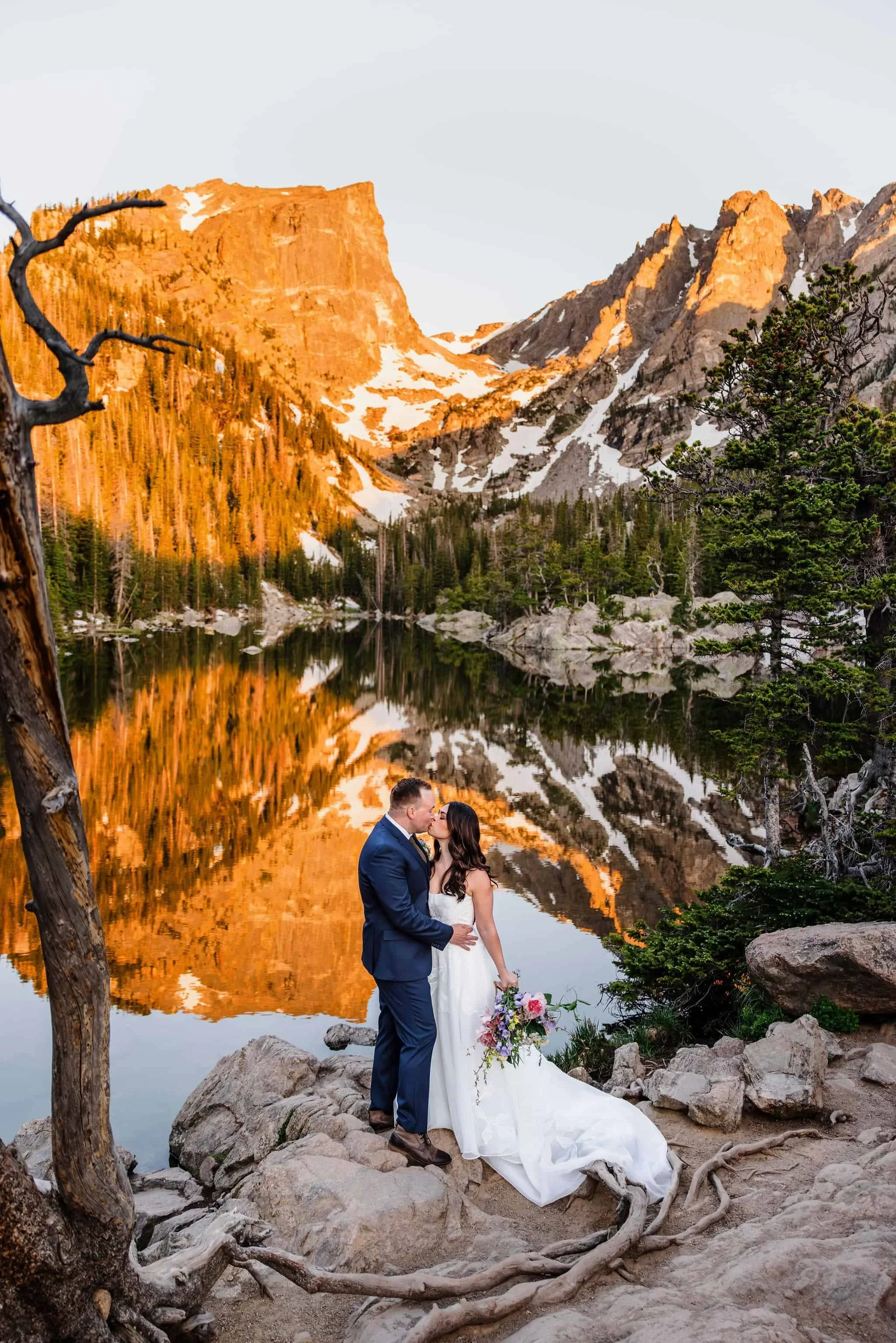 Sunrise elopement in Rocky Mountain National Park