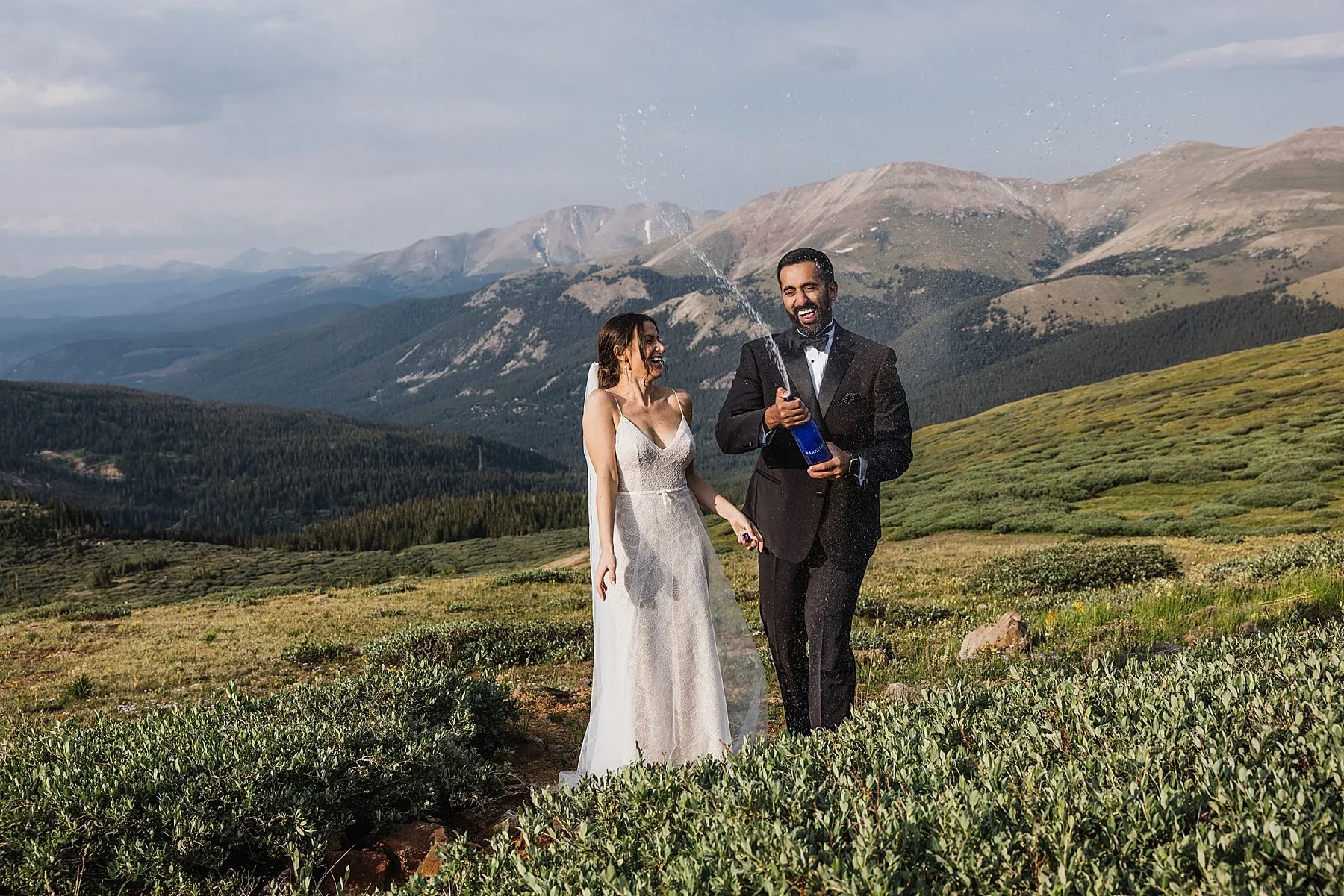 Colorado mountaintop hiking elopement