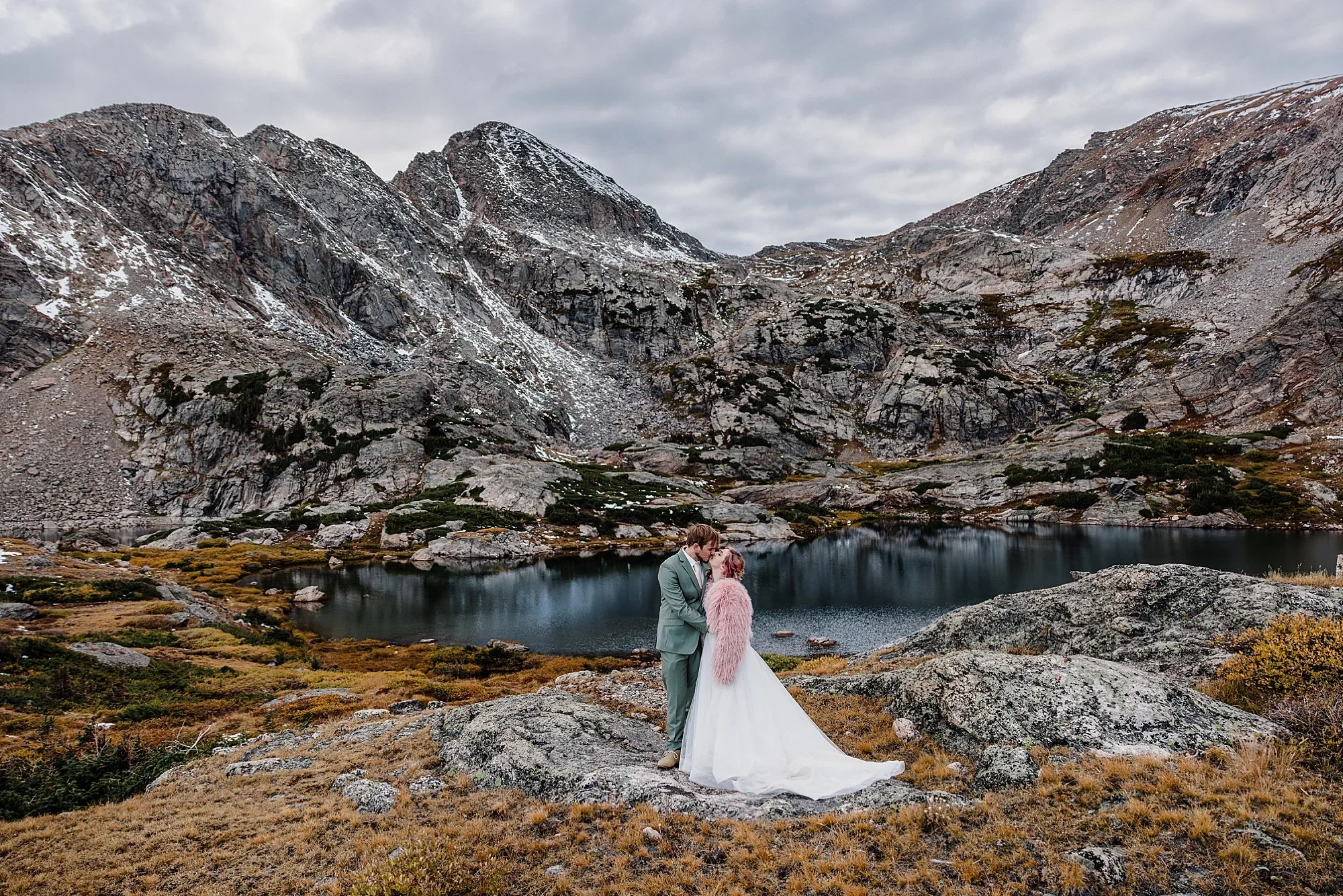 Fall alpine lake elopement