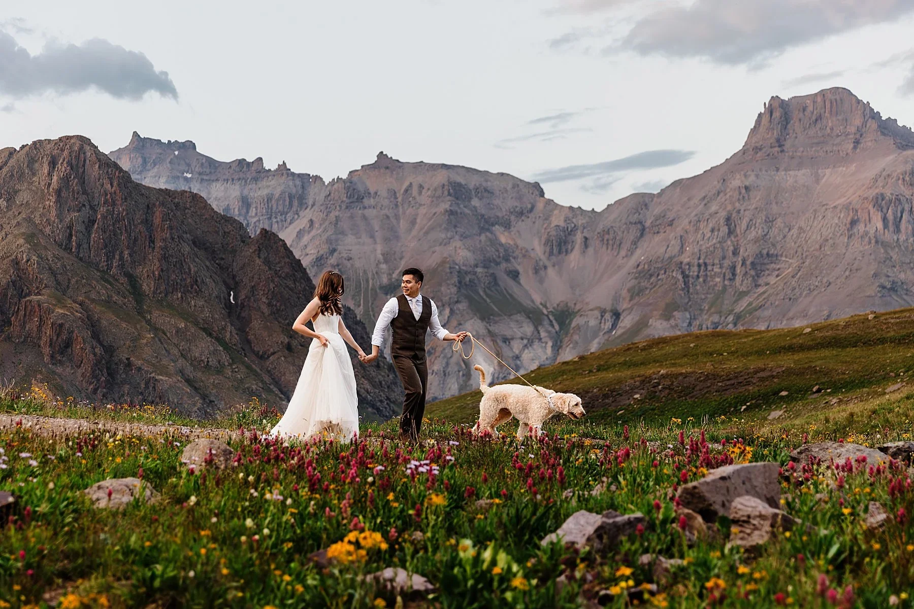 Mountain and wildflower elopement