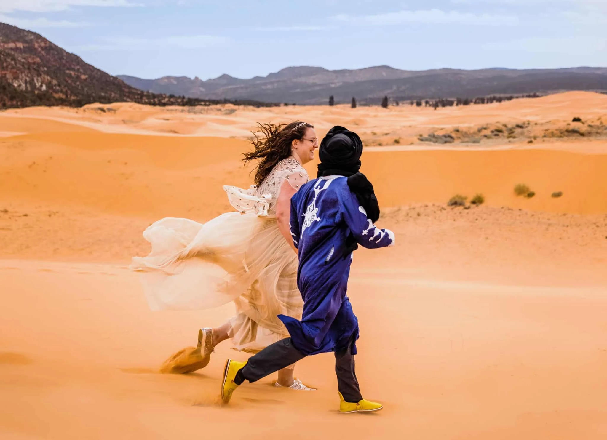 Sand dune elopement in Zion National Park