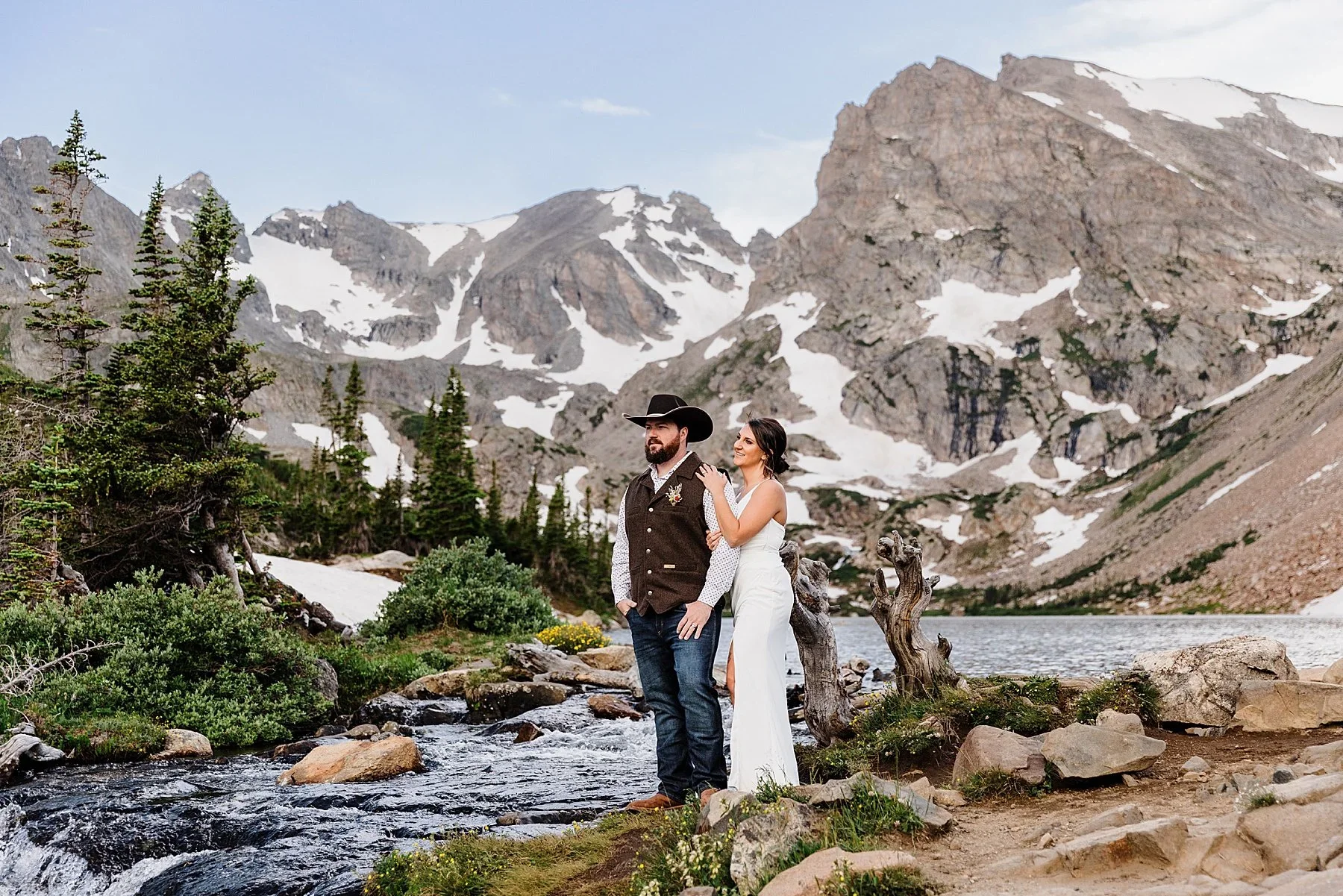 Colorado mountain and lake elopement