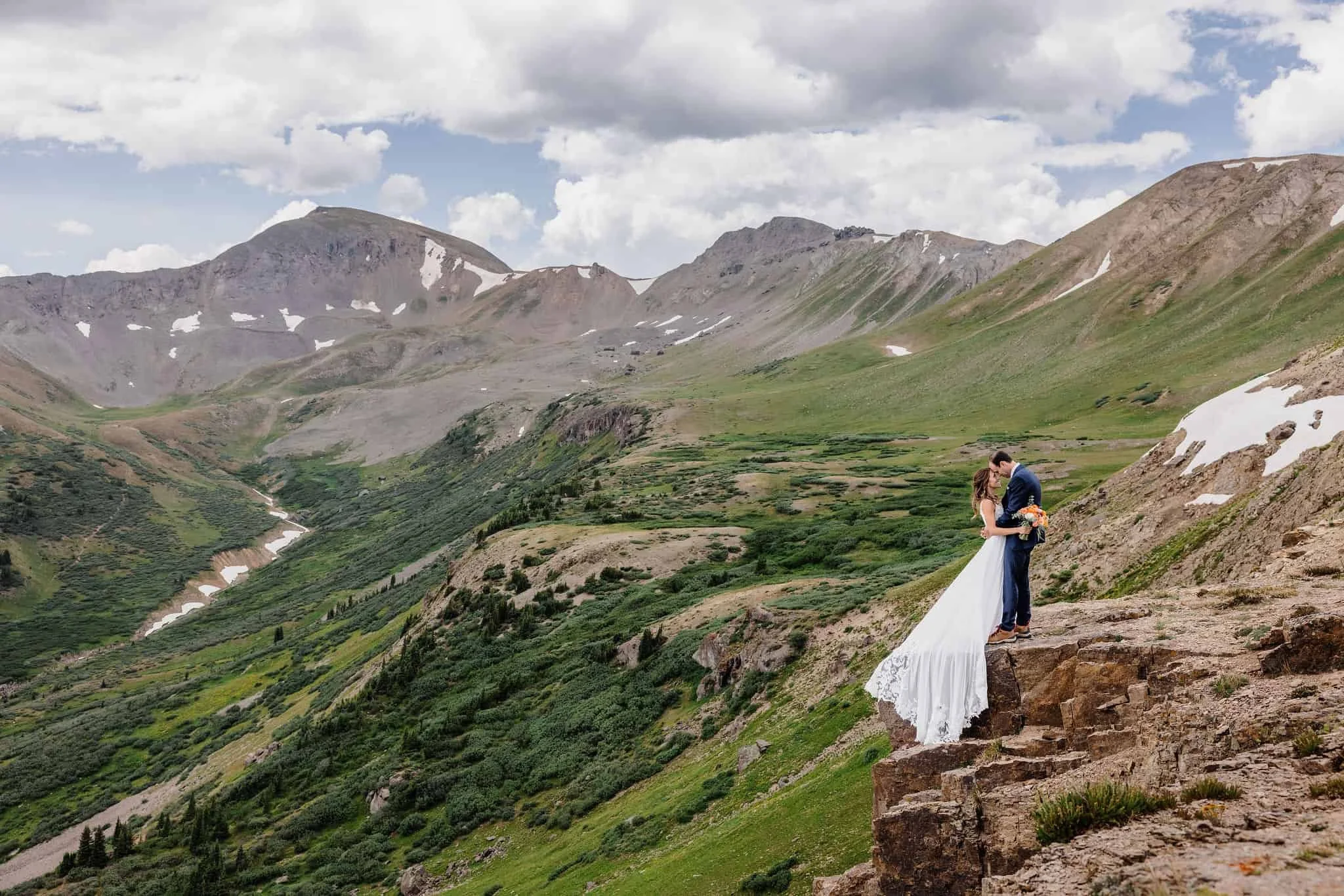 July mountaintop elopement in Colorado