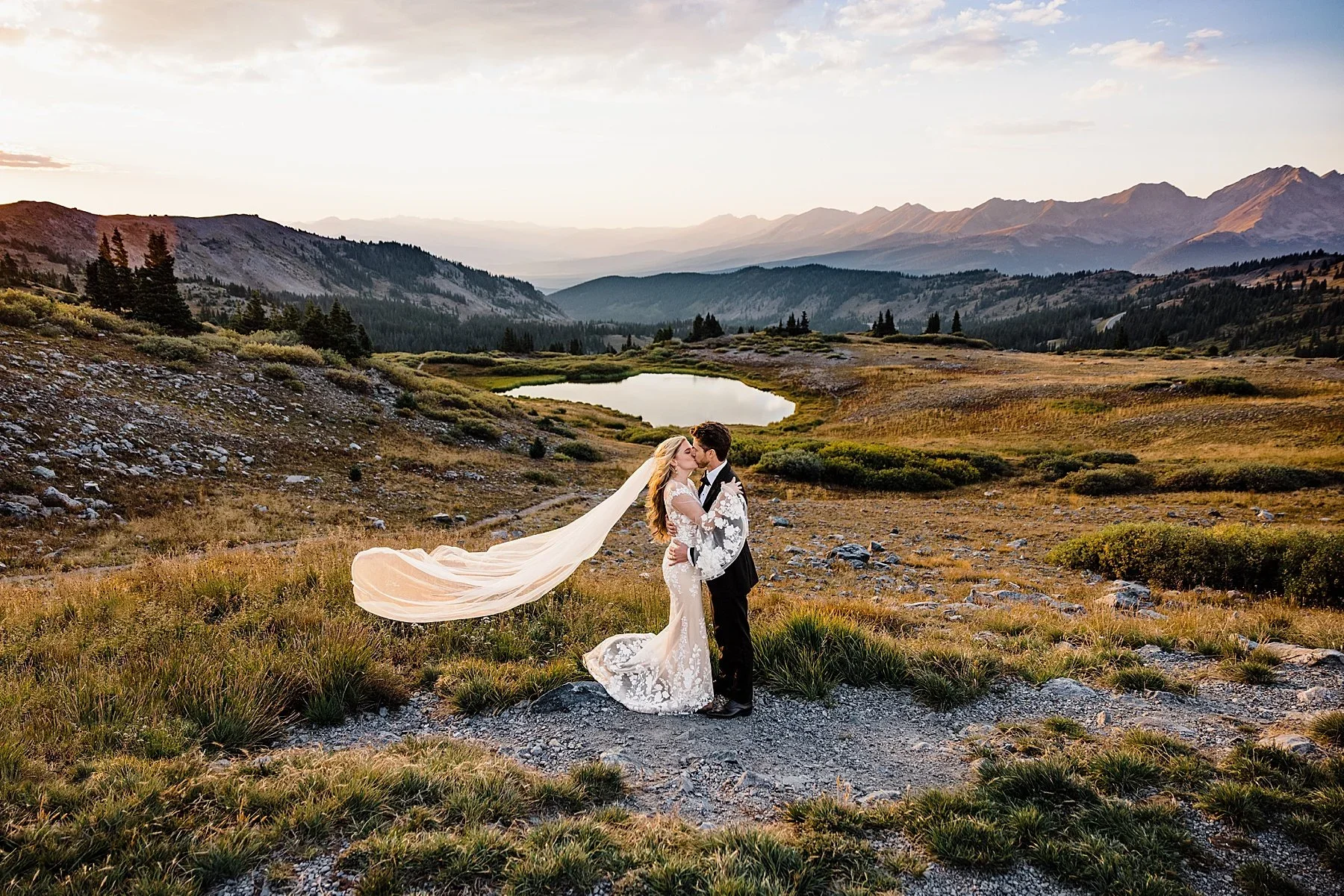 Sunset Buena Vista Colorado Elopement