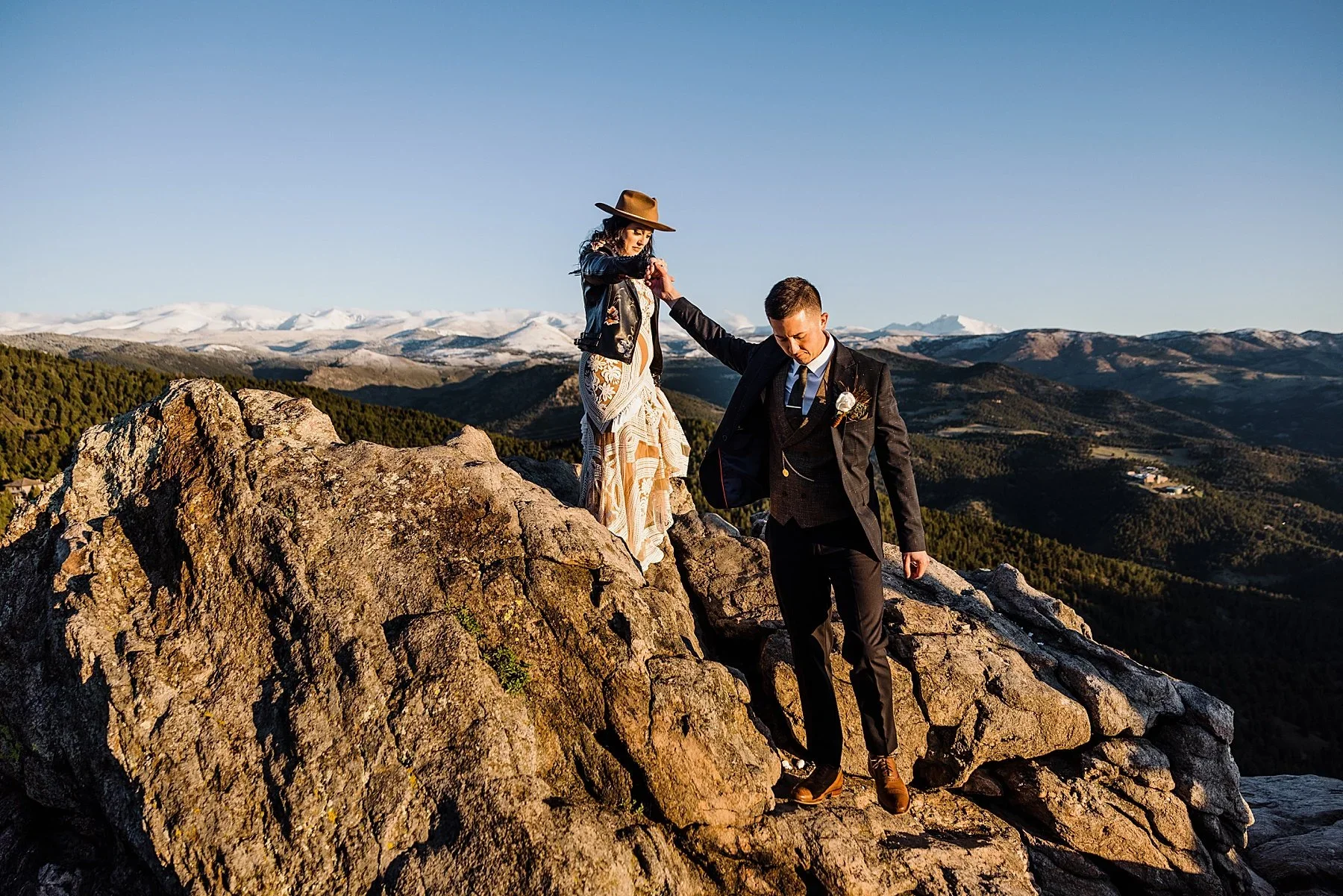 Elopement at Lost Gulch Overlook in Boulder