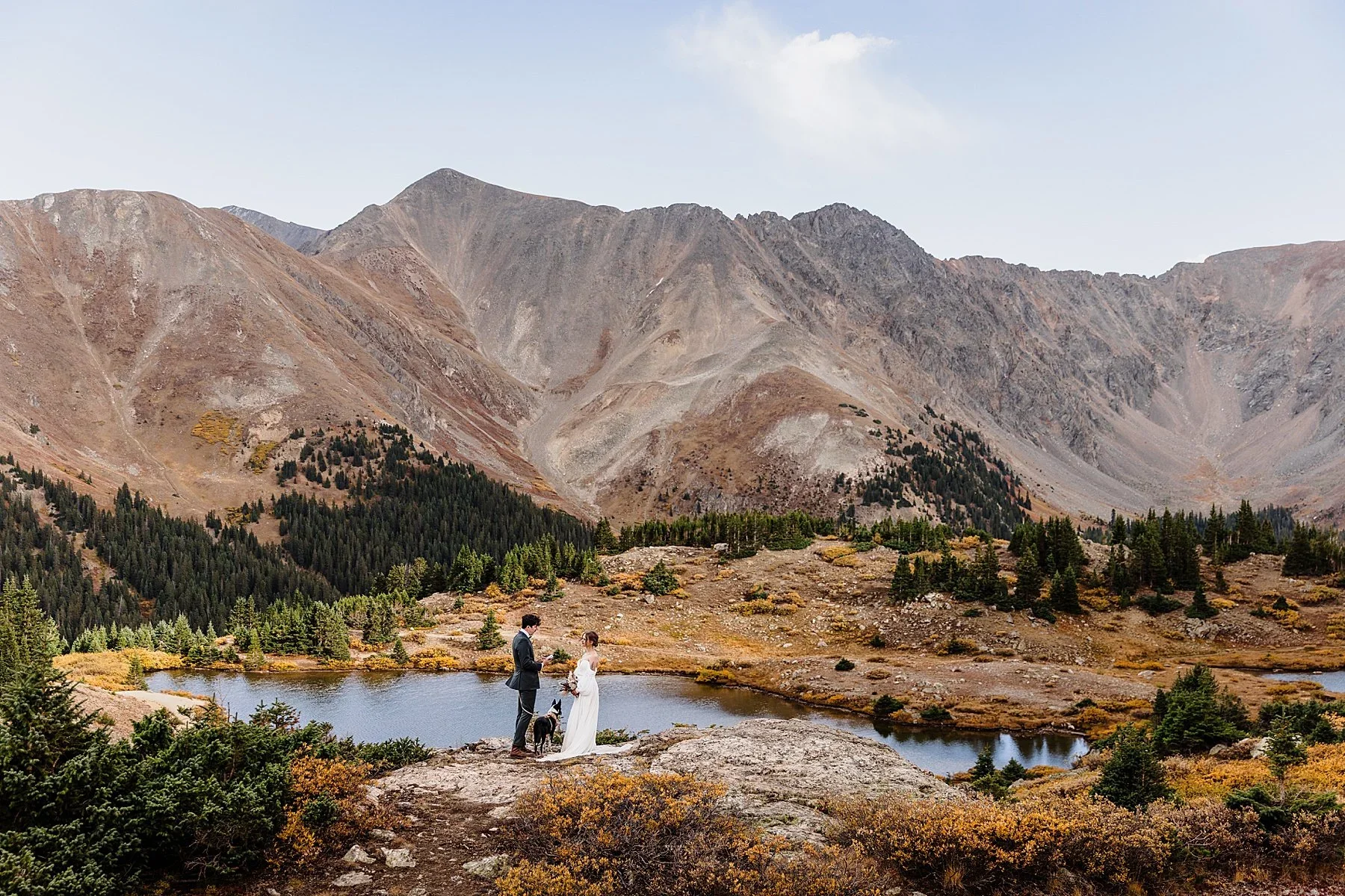 Fall elopement in the mountains