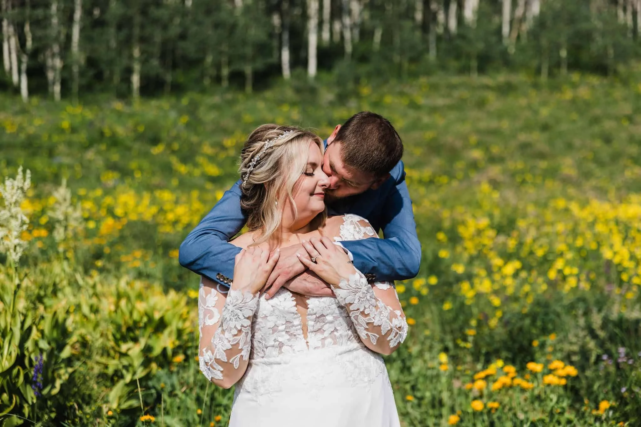 Wildflower elopement in Crested Butte