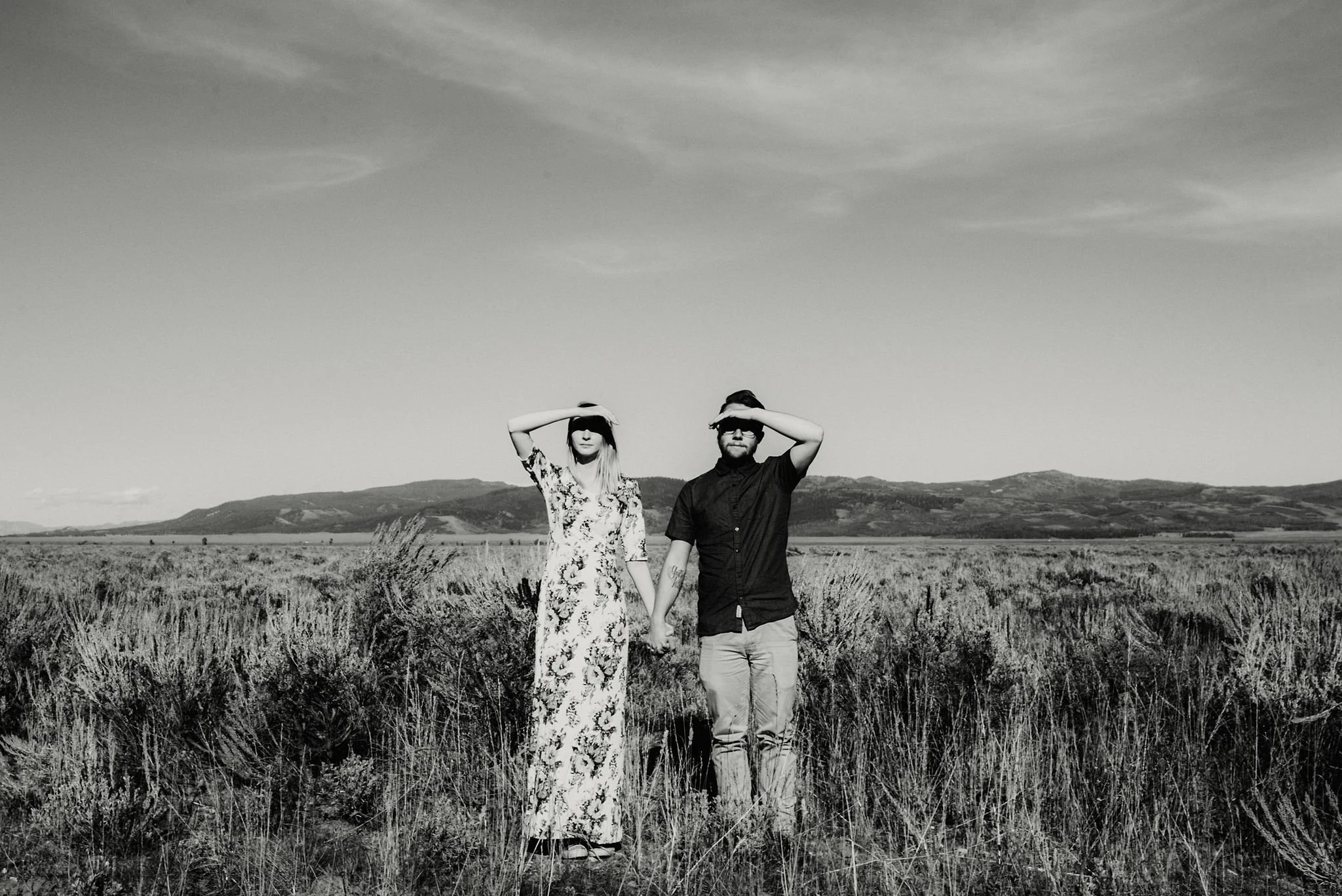 Lisa and Alex hold hands