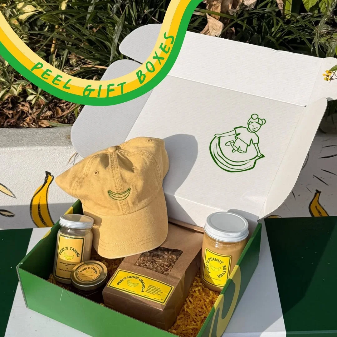 In case you missed it! We&rsquo;re taking orders this week for holiday gift boxes. 3 options available. We deliver! I&rsquo;m talking granola, honey, candied walnuts, tahini, almond butter, peanut butter! Clean ingredients, as always 🫡🍌.

For purch