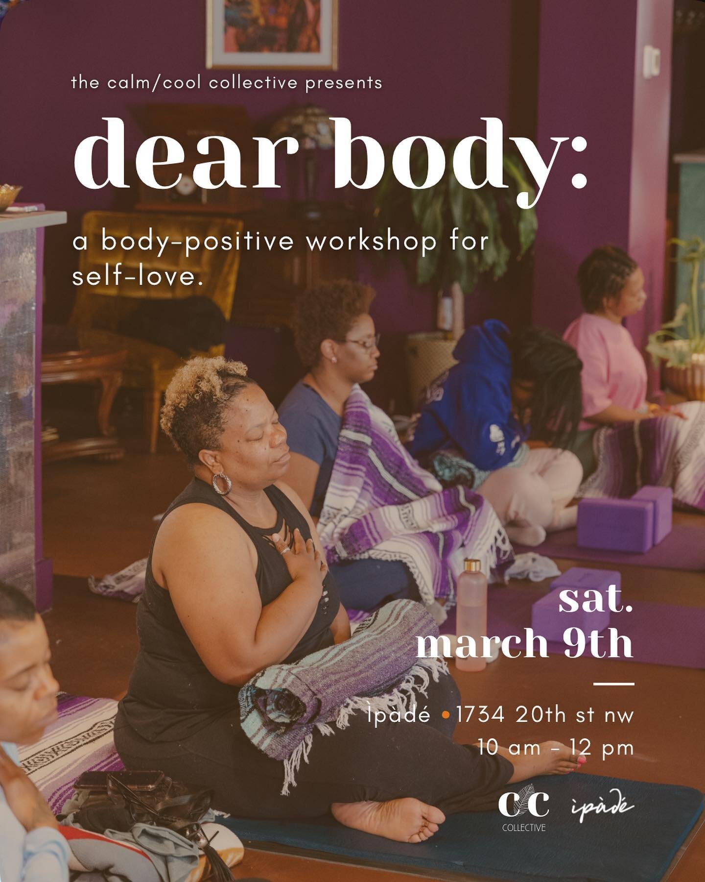 celebrate the radiant, magical, divine being that you are. ✨

this intimate workshop creates space for us to deepen self-love as we connect our bodies, as they are right now.

we&rsquo;ll get honest about the current status of our relationship with o