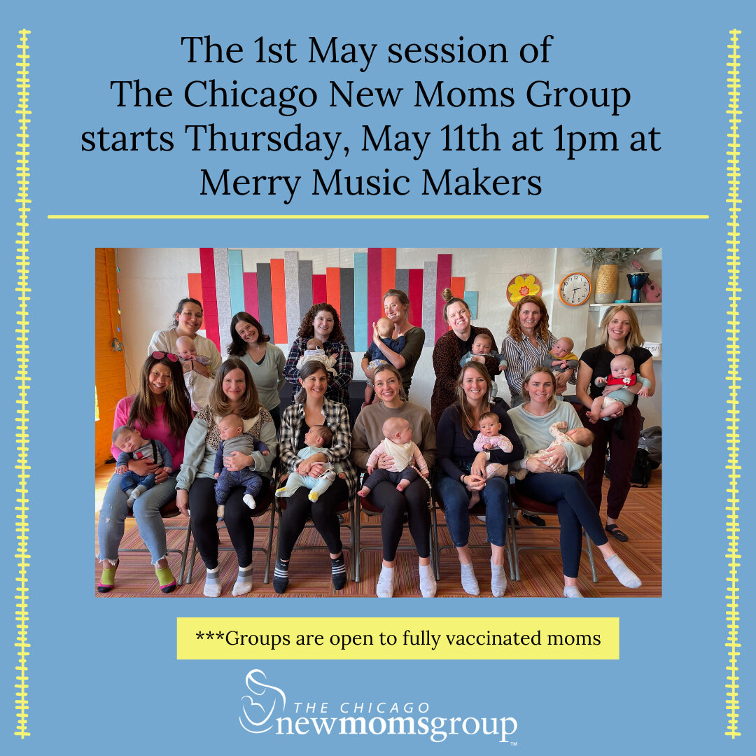 The next session of The Chicago New Moms Group starts Thursday, May 11th at 1pm at @merrymusicmkrs located at 3759 N. Ravenswood​​​​​​​​​​​​​​​​​​👶for moms of babies 0-6 months ​​​​​​​​​👶Discussion topics include the transition to motherhood, chang