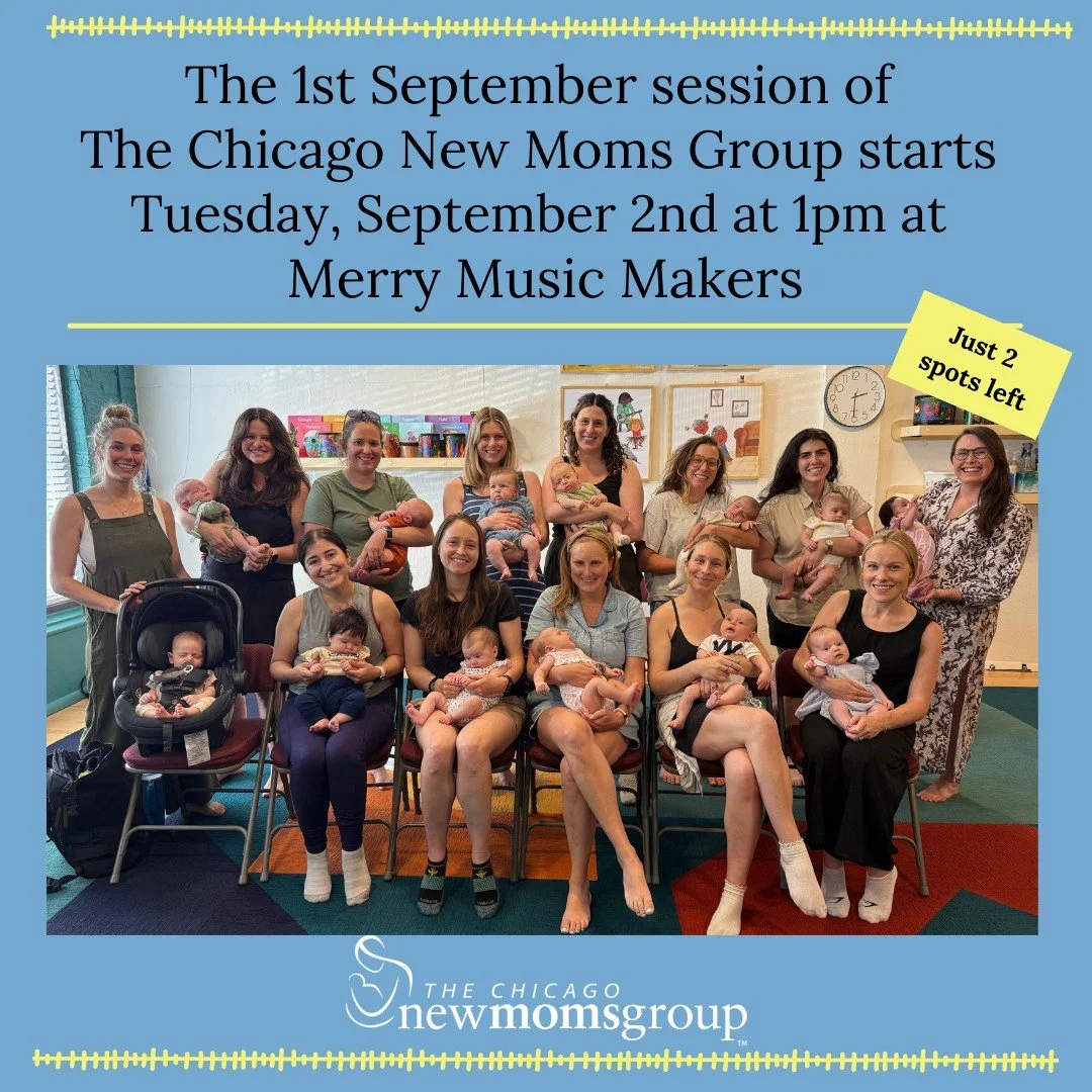 👶 Calling all first-time moms in Chicago with babies 0-6 months! 🌟 Join us for the 1st September session of The Chicago New Moms Group, starting Tuesday, September 2nd at 1pm at @merrymusicmkrs. 🤱 Topics include motherhood transitions, feeding, sl
