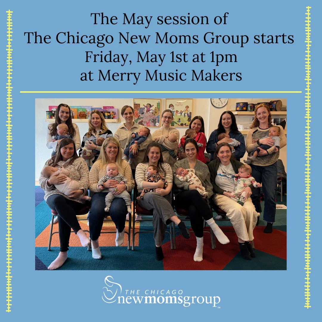 👶 Calling all first-time moms in Chicago with babies 0-6 months! 🌟 Join us for the next May session of The Chicago New Moms Group, starting Friday, May 1st at 1pm at @merrymusicmkrs. 🤱 Topics include motherhood transitions, feeding, sleep, postpar