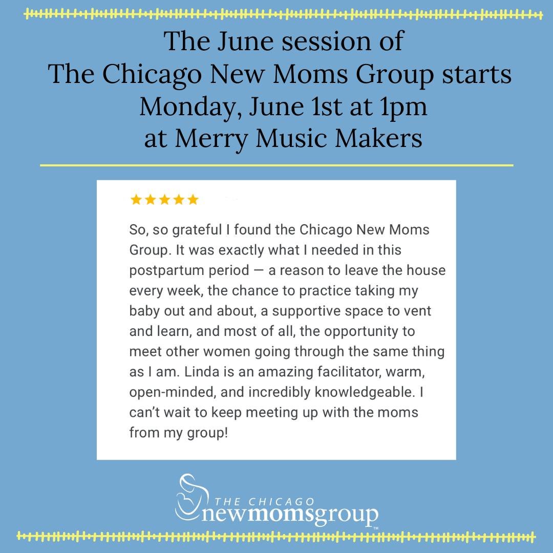👶 Calling all first-time moms in Chicago with babies 0-6 months! 🌟 Join us for the June session of The Chicago New Moms Group, starting Monday, June 1st at 1pm at @merrymusicmkrs. 🤱 Topics include motherhood transitions, feeding, sleep, postpartum