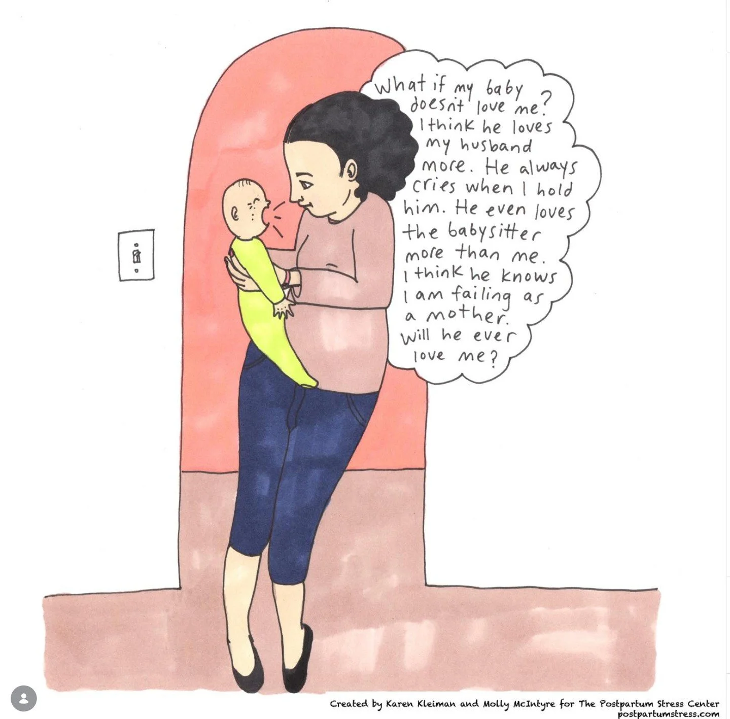 These are such common thoughts that run through our head at  this time of life.  Your baby crying doesn't mean that he or she doesn't love you.  If anything, it is because your baby knows that you are a safe person to let their feelings out on.  Gene