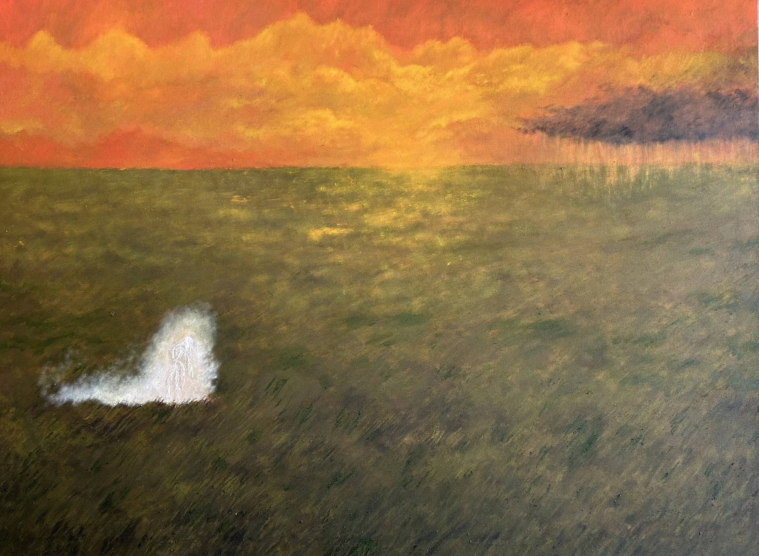 pain body, 2024, oil on canvas, 36 x 48 inches