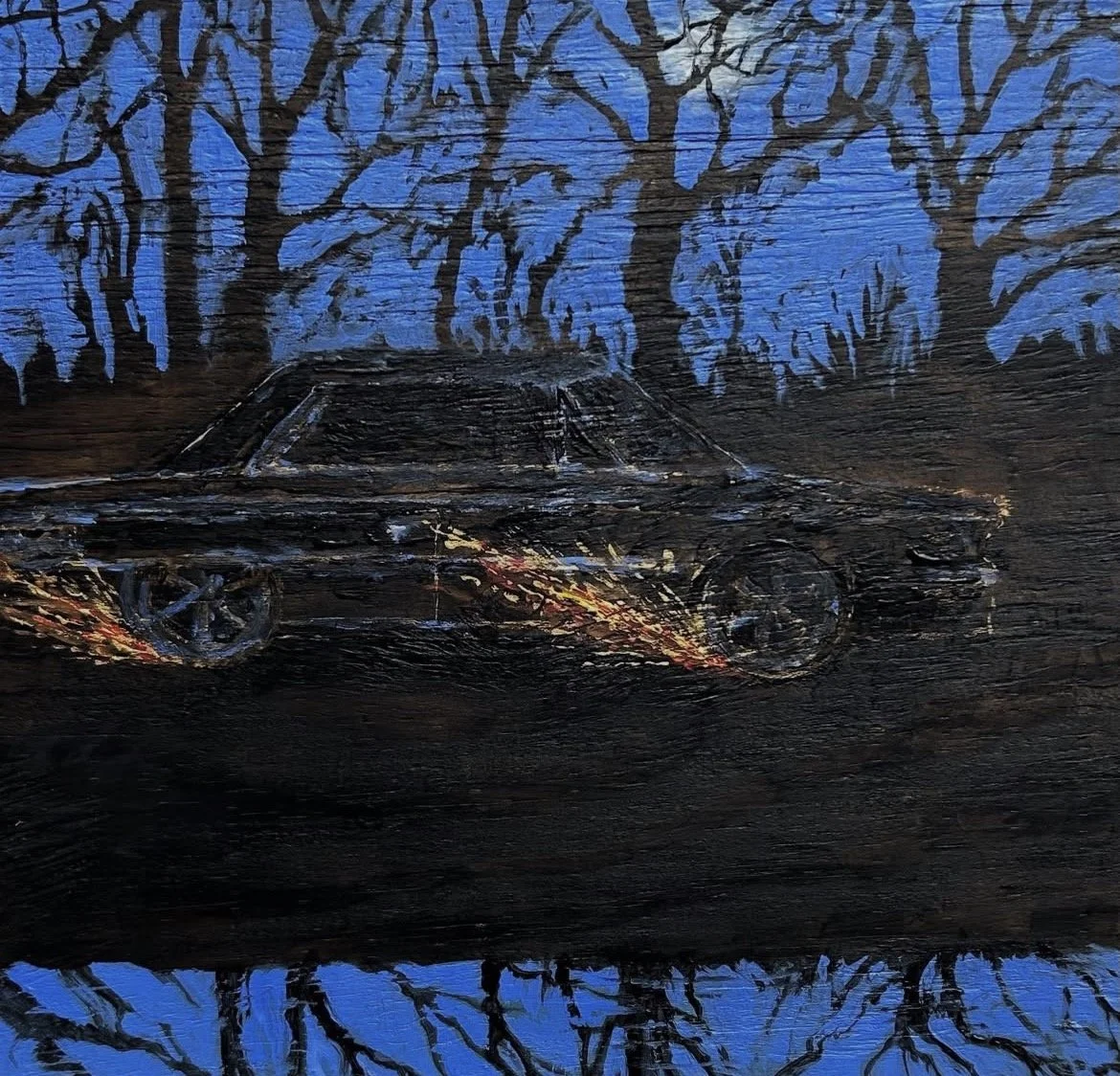 untitled, 2025, acrylic on wood, 11.5 x 12 inches