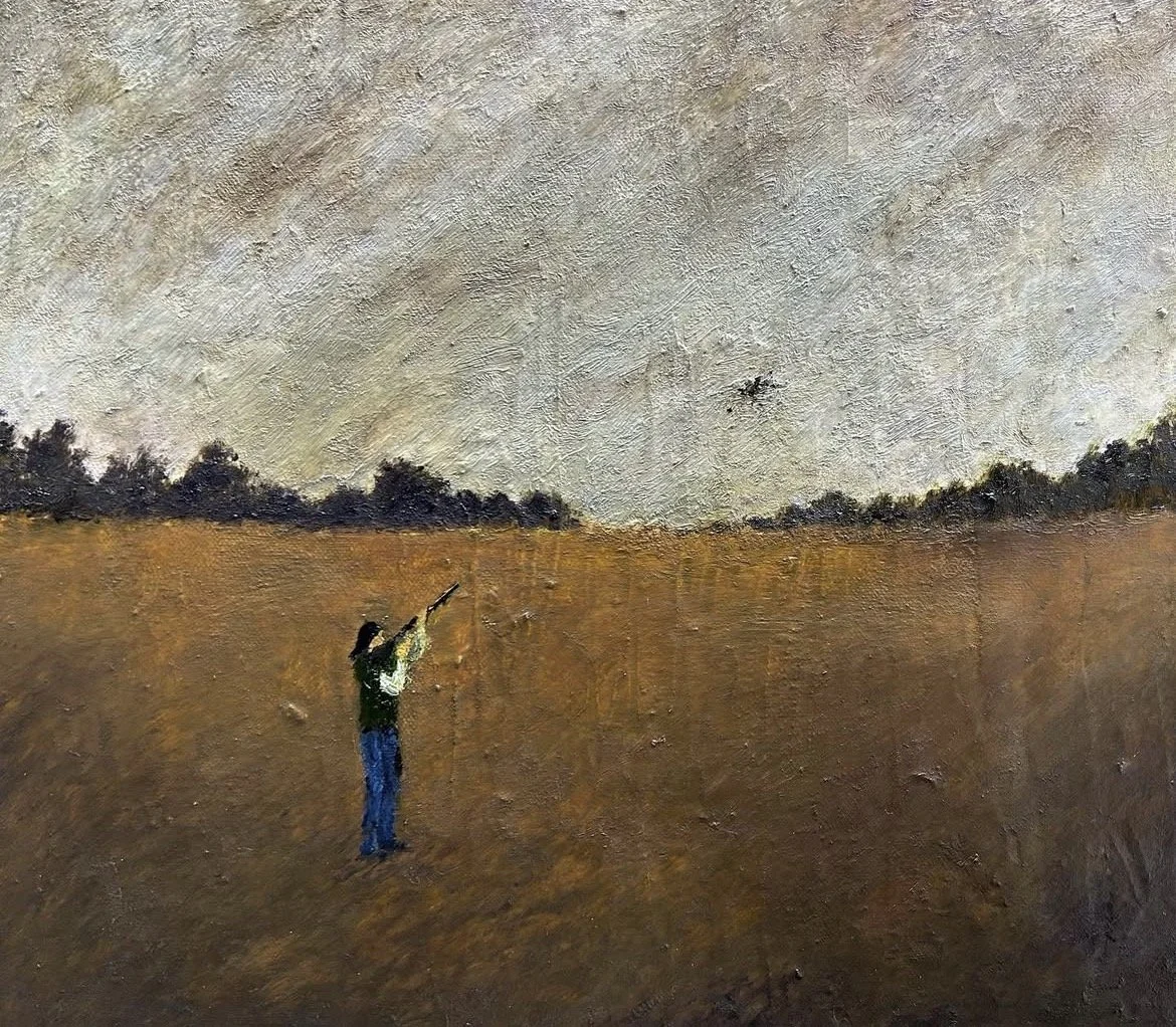 clay pigeons, 2023, oil on canvas, 11 x 12 inches