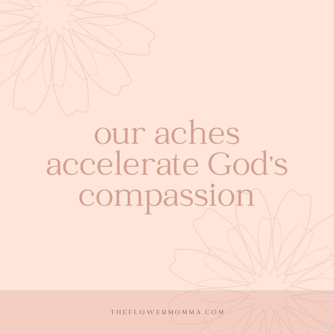 One thing I love about the Gospel is that Jesus turns to the aches and pains we feel. Those aches, the ones that we thing aren&rsquo;t worthy of acknowledging or talking about accelerate the compassion of our Father! 

Because that&rsquo;s what dads 