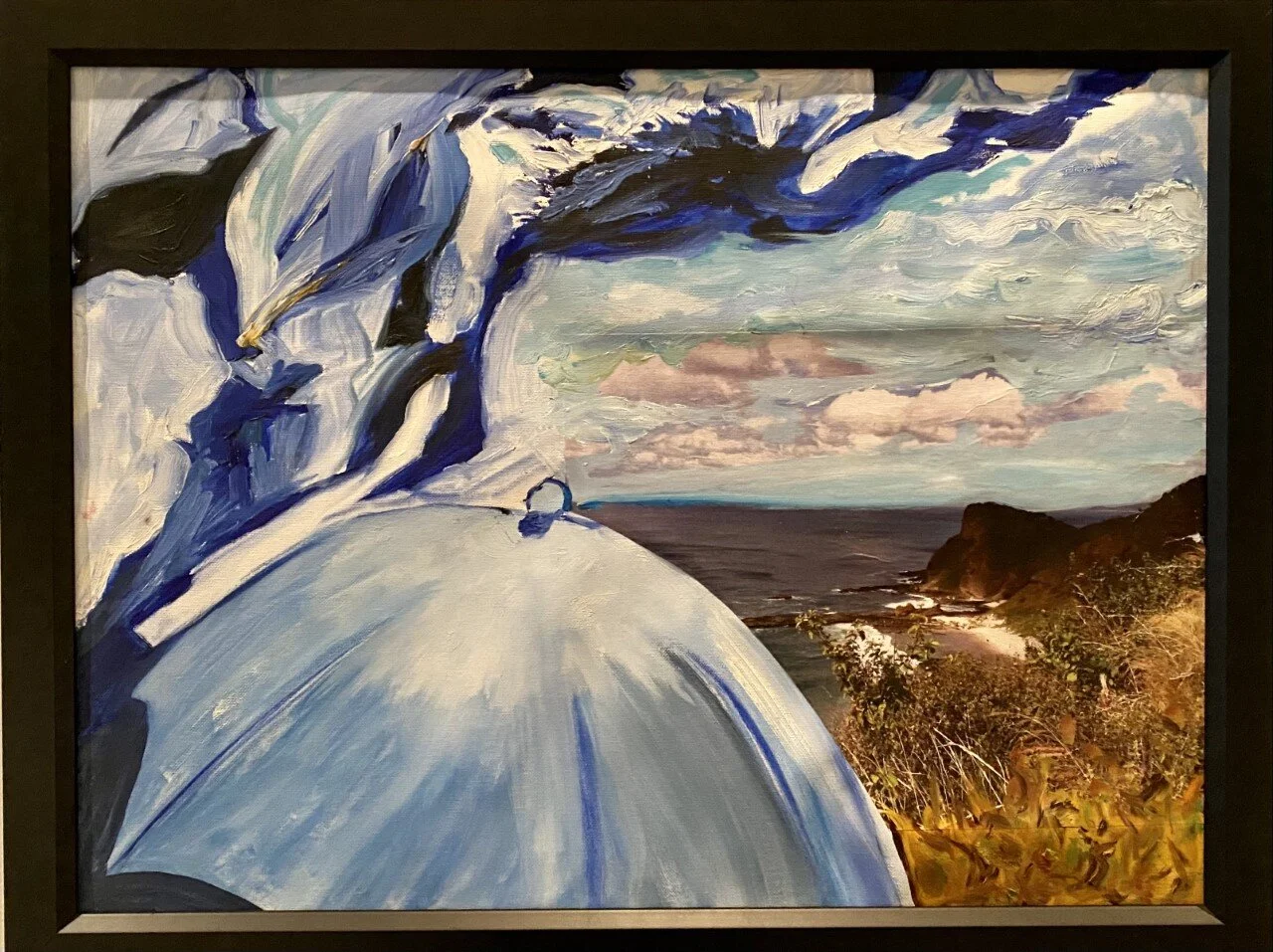 oil on canvas, collage
Blue Solstice