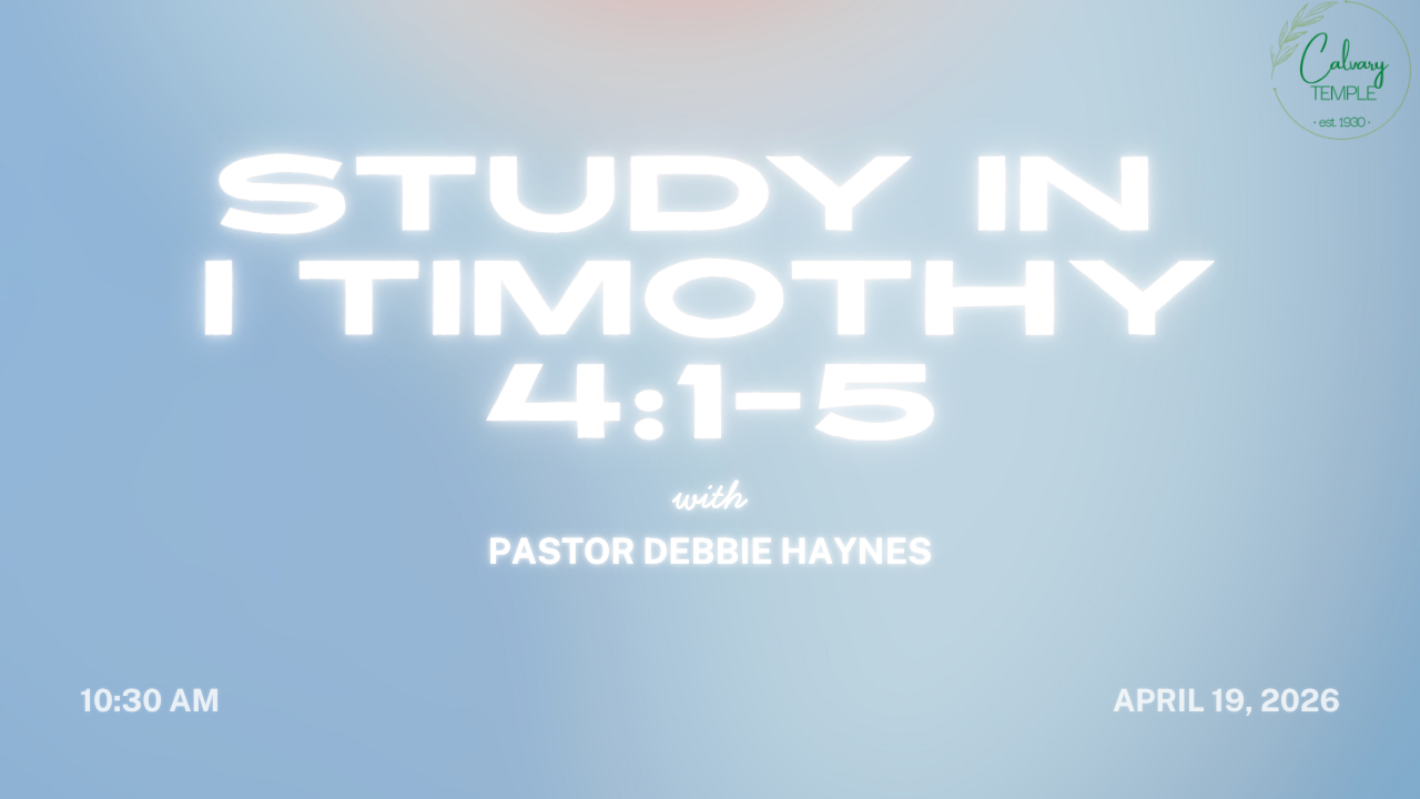 Study in I Timothy 4:1-5