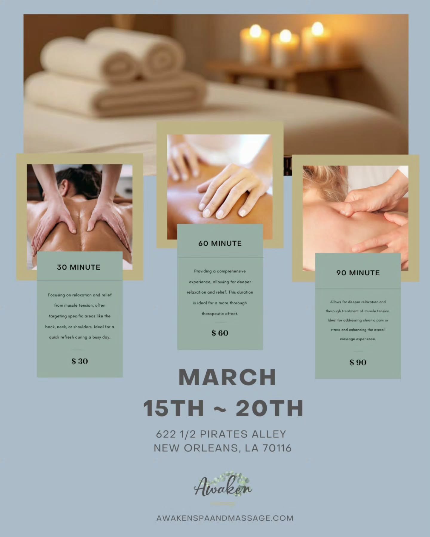 🌟Exclusive Offer for New Orleans Locals: A Thank You for Your Warm Welcome! 🌟

I want to take a moment to express my heartfelt gratitude for the incredible welcome I've received in this community. To show my appreciation, I'm thrilled to announce a