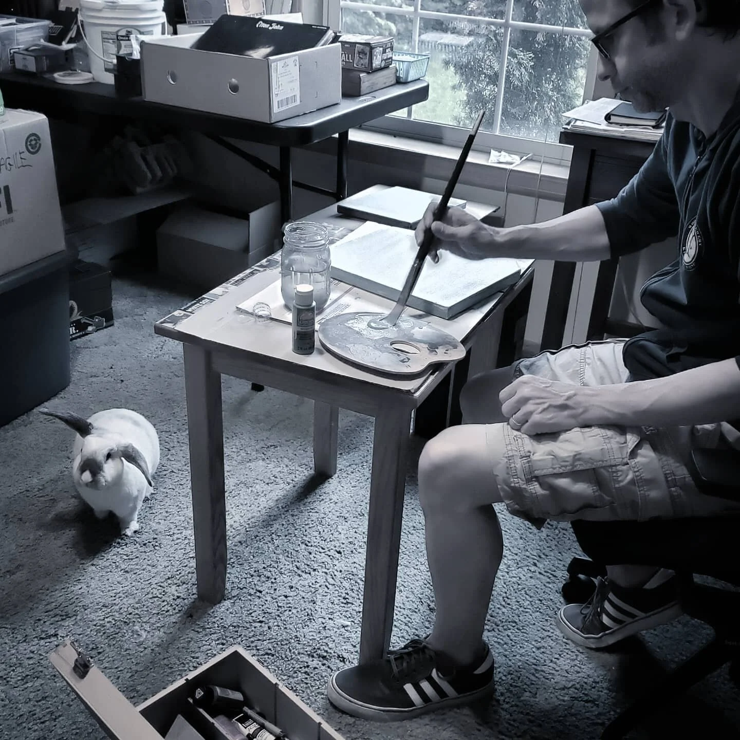 Rainy day art projects. #houserabbit