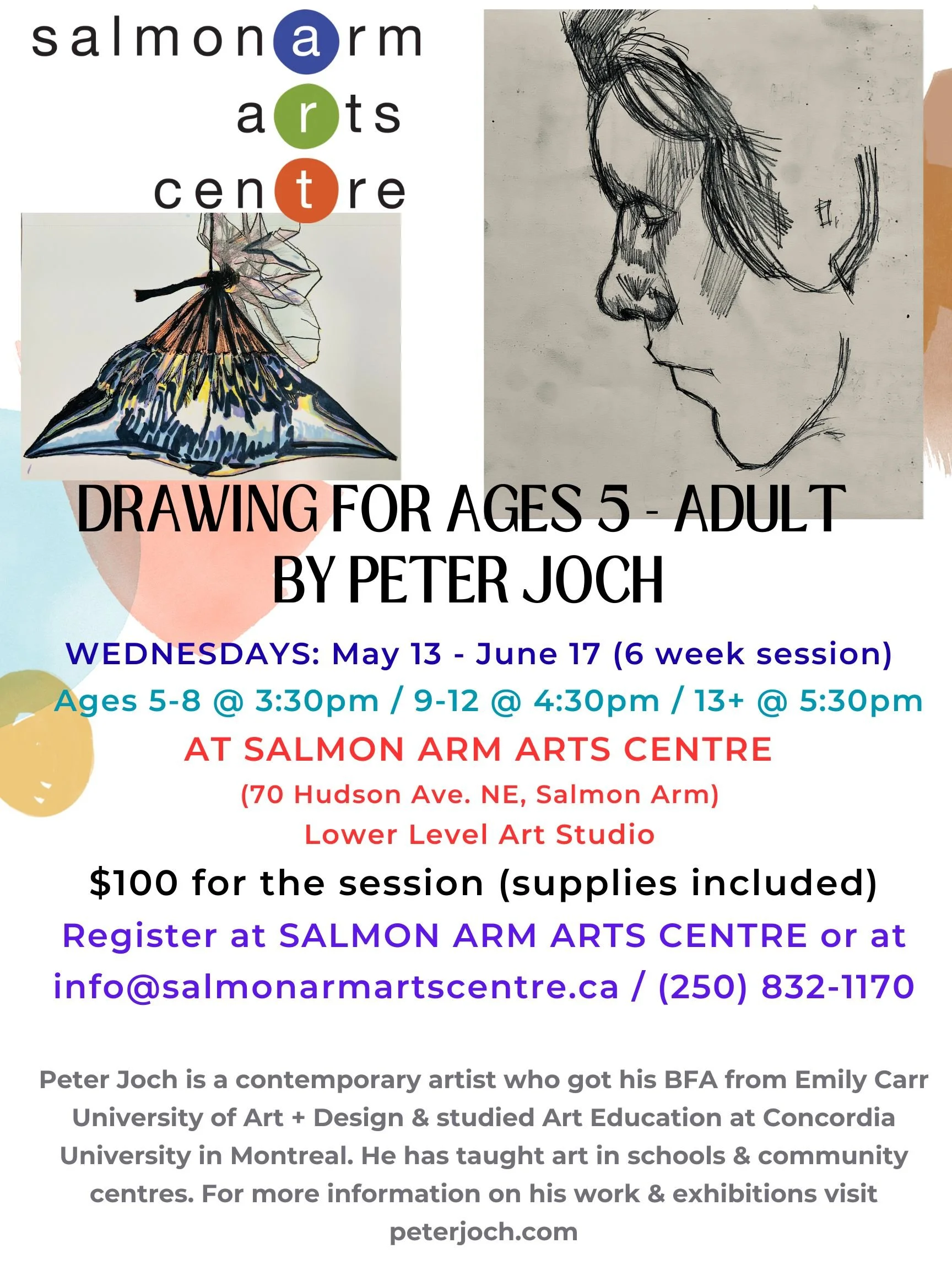 Drawing Classes for ages 5-adult with Peter Joch