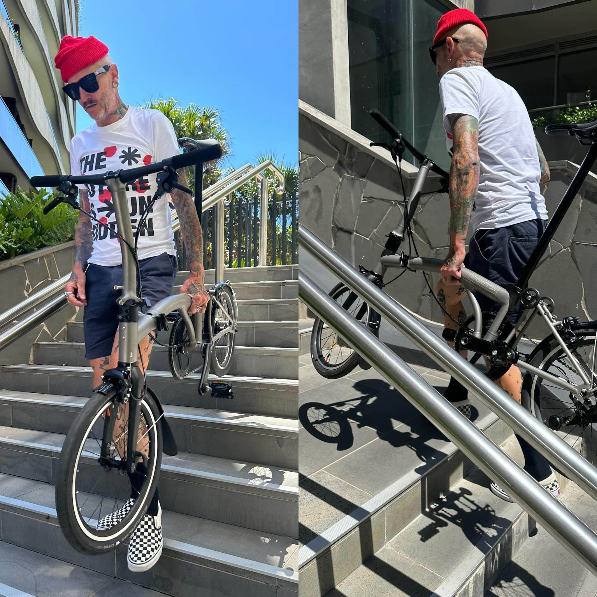 T Line 
The lightest Brompton ever made at 7.45kg
check in with your local dealer for more info 

#bromptonbicycle #brompton #bromptontline #foldingbike #bromptonaustralia