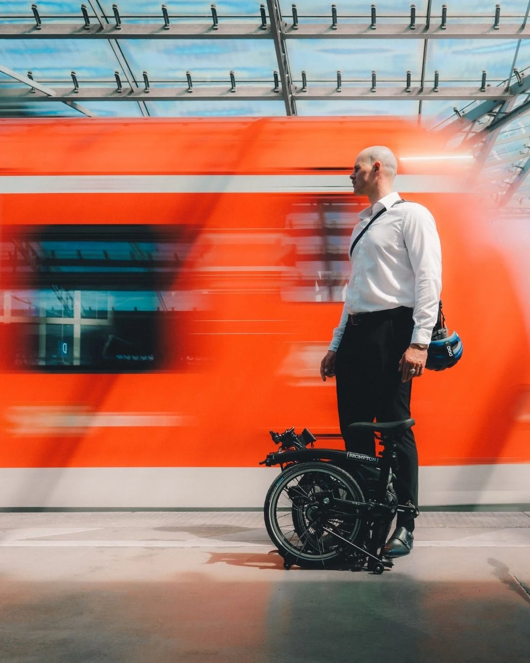 For when you don't feel like riding  all the way, Brompton is there for you (or beside you on the train). 

#Unfoldyourcity