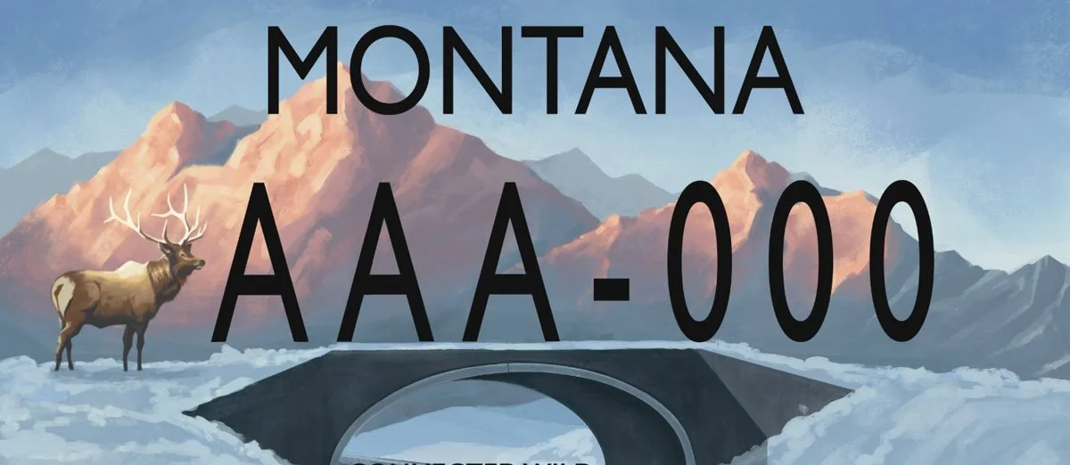 Montana Wildlife Crossing Plate Revealed