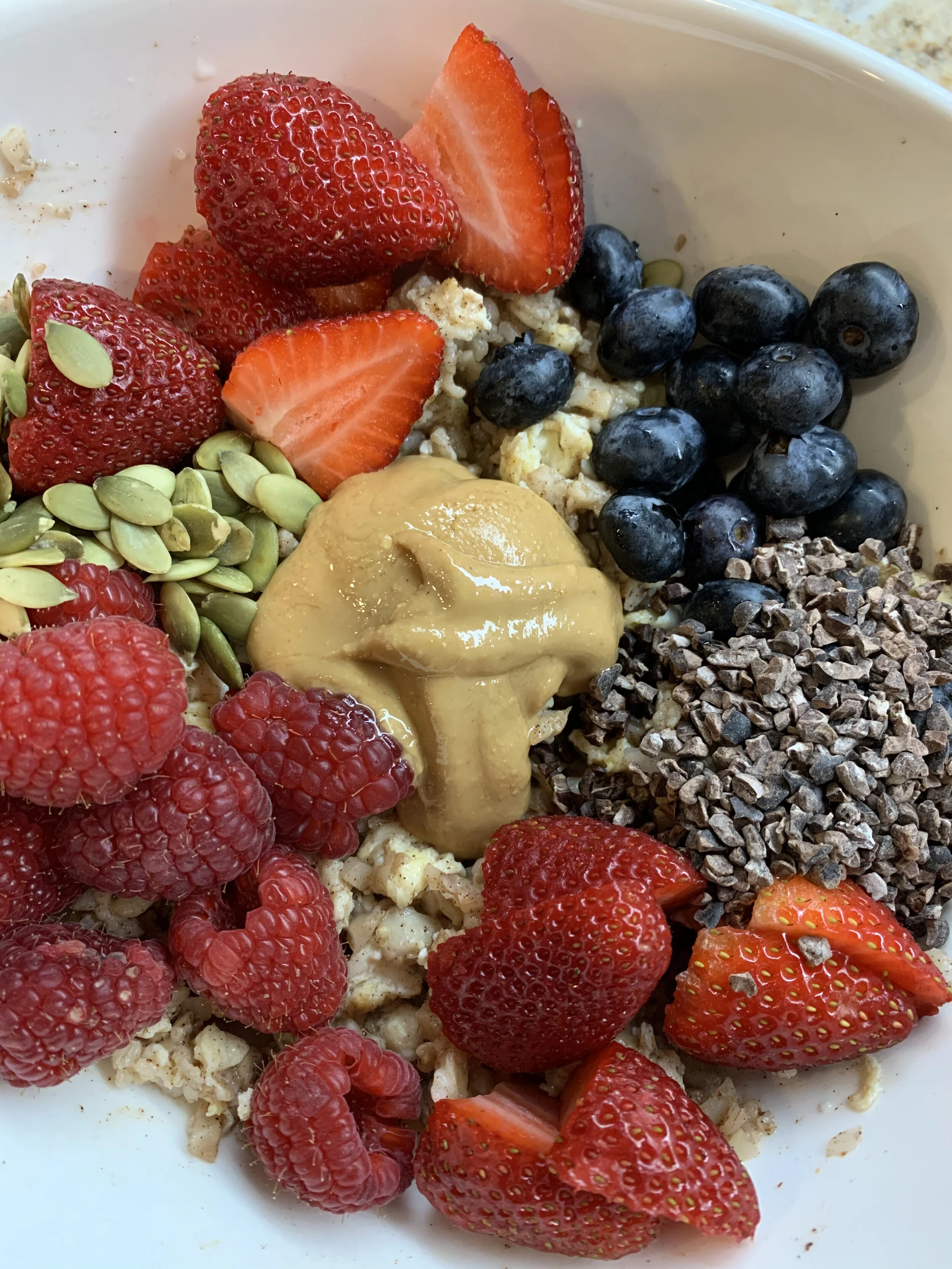 Cinnamon Oatmeal, Egg, Cauliflower Bowl 