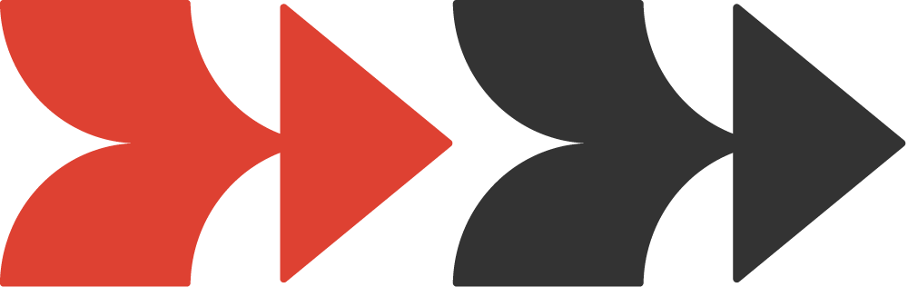 Red and black chasing arrows graphic.