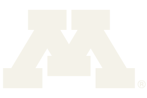White University of Minnesota logo.