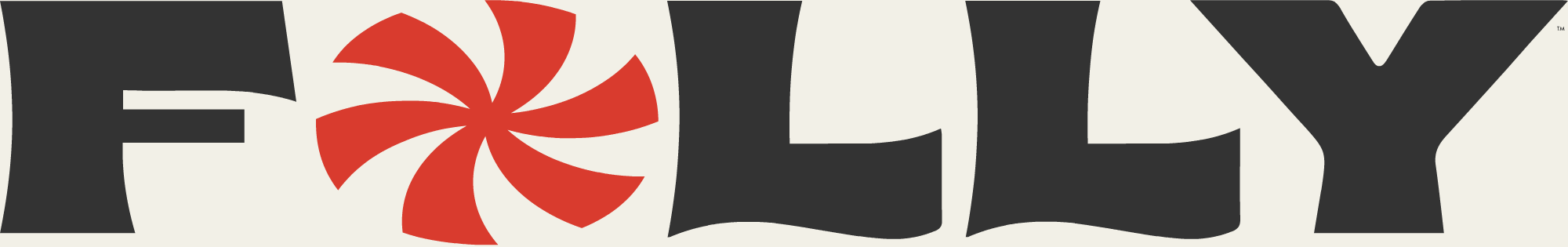 This Is Folly wordmark with animated red spinner.