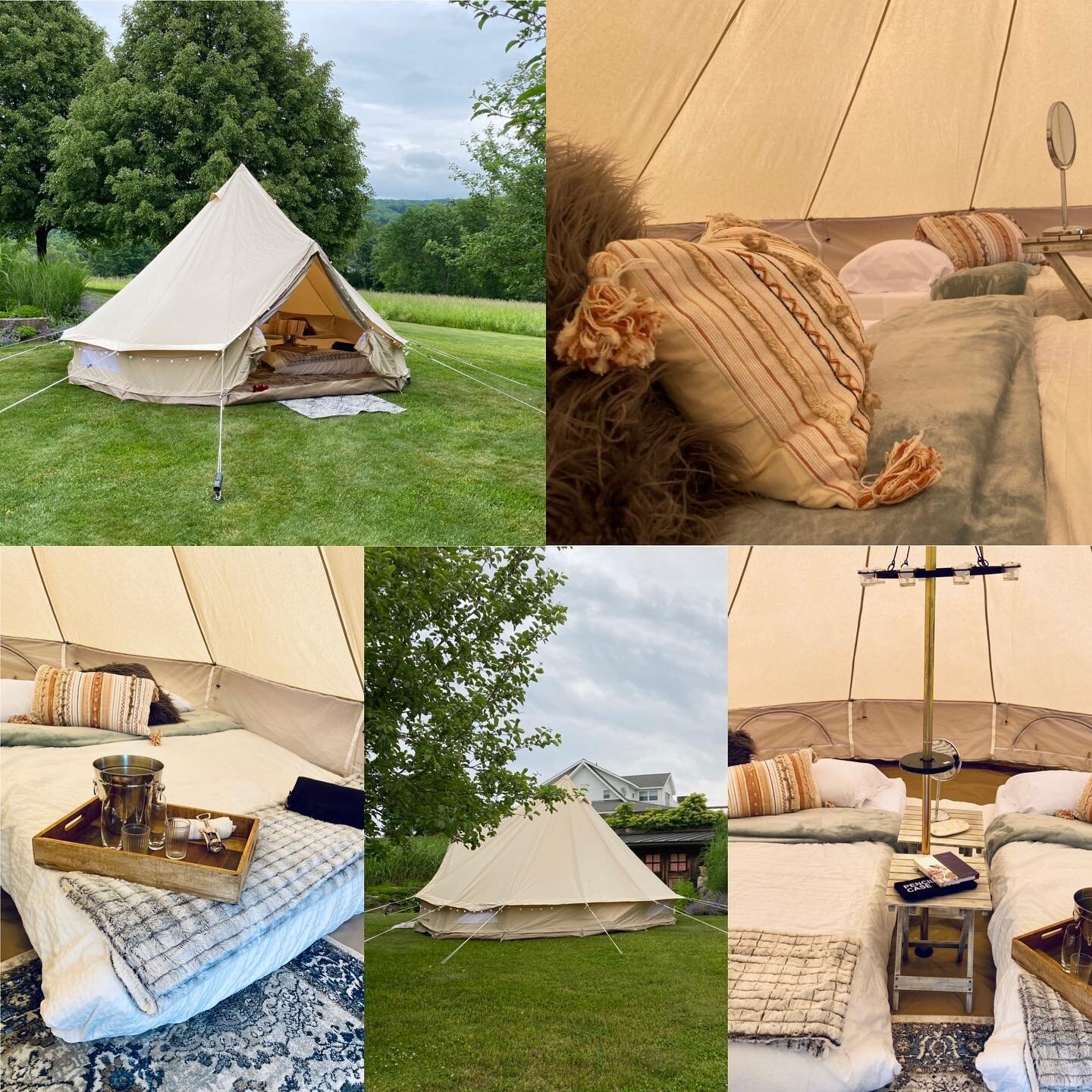 Two lucky best friends got a surprise  Glamping tent for the weekend!  After a long COVID separation they are sure to have a blast! #prosecco #undercanvas  #glamping #two #bestfriends #lucky #photooftheday @millertonnewyork @yourevent.us #eventplanne
