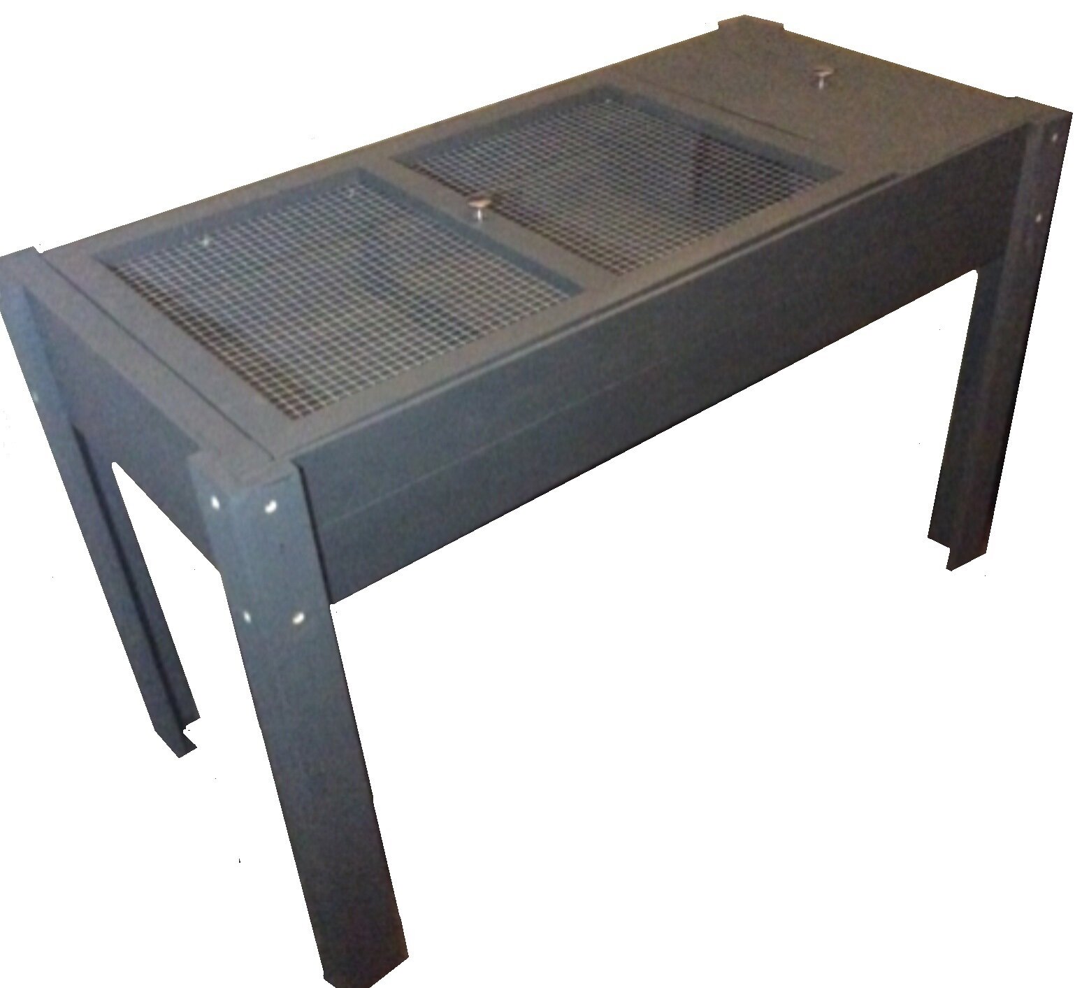 Tortoise Table Large With Legs Mesh Lid & Lamp Arm In Grey