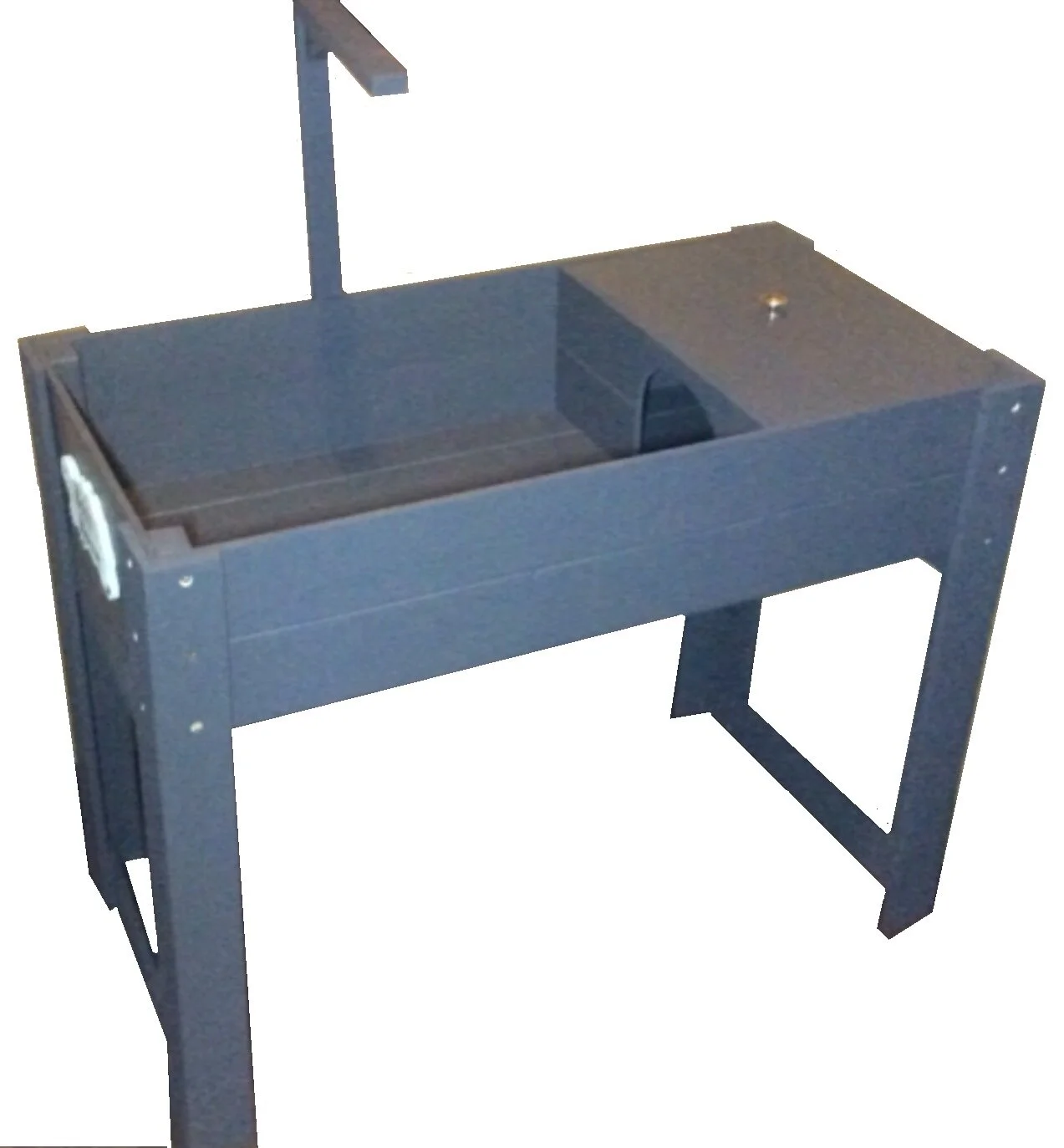 Tortoise Table With Legs And Lamp Arm In Grey