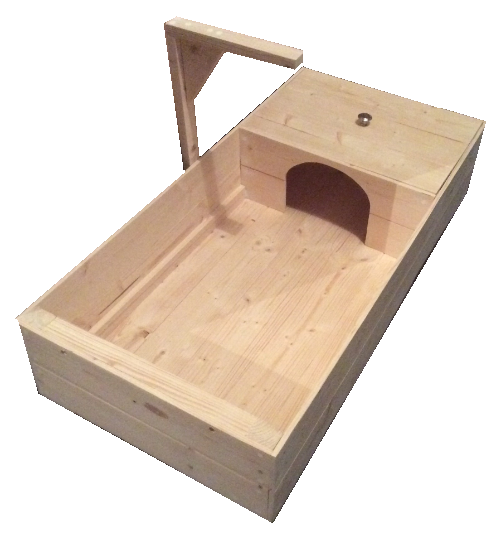 Tortoise Table With Lamp Arm Natural Wood