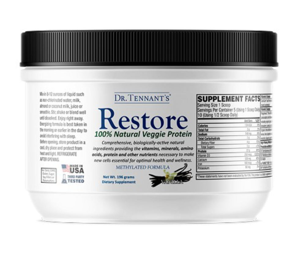 Dr. Tennant's® RESTORE™ Veggie Formula 5-Serving Travel Size - Vanilla.png