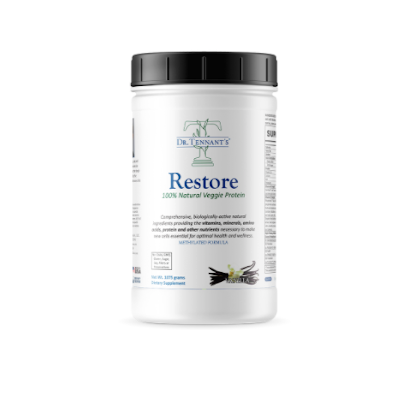 Dr. Tennant's® RESTORE™ Veggie Formula - Vanilla - 1075g.png