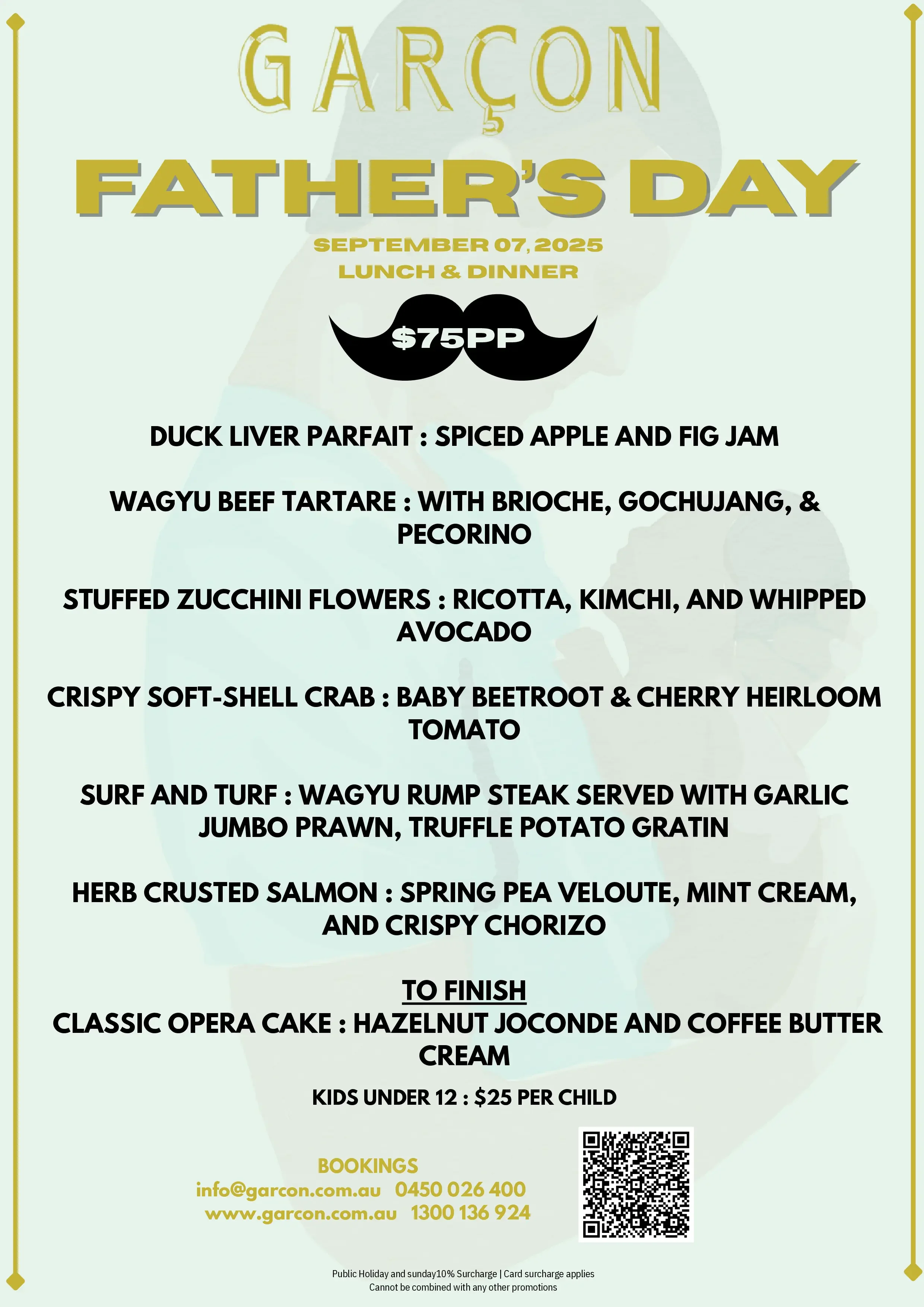 🎉 Father’s Day Feast at Garçon! 🍽💛
