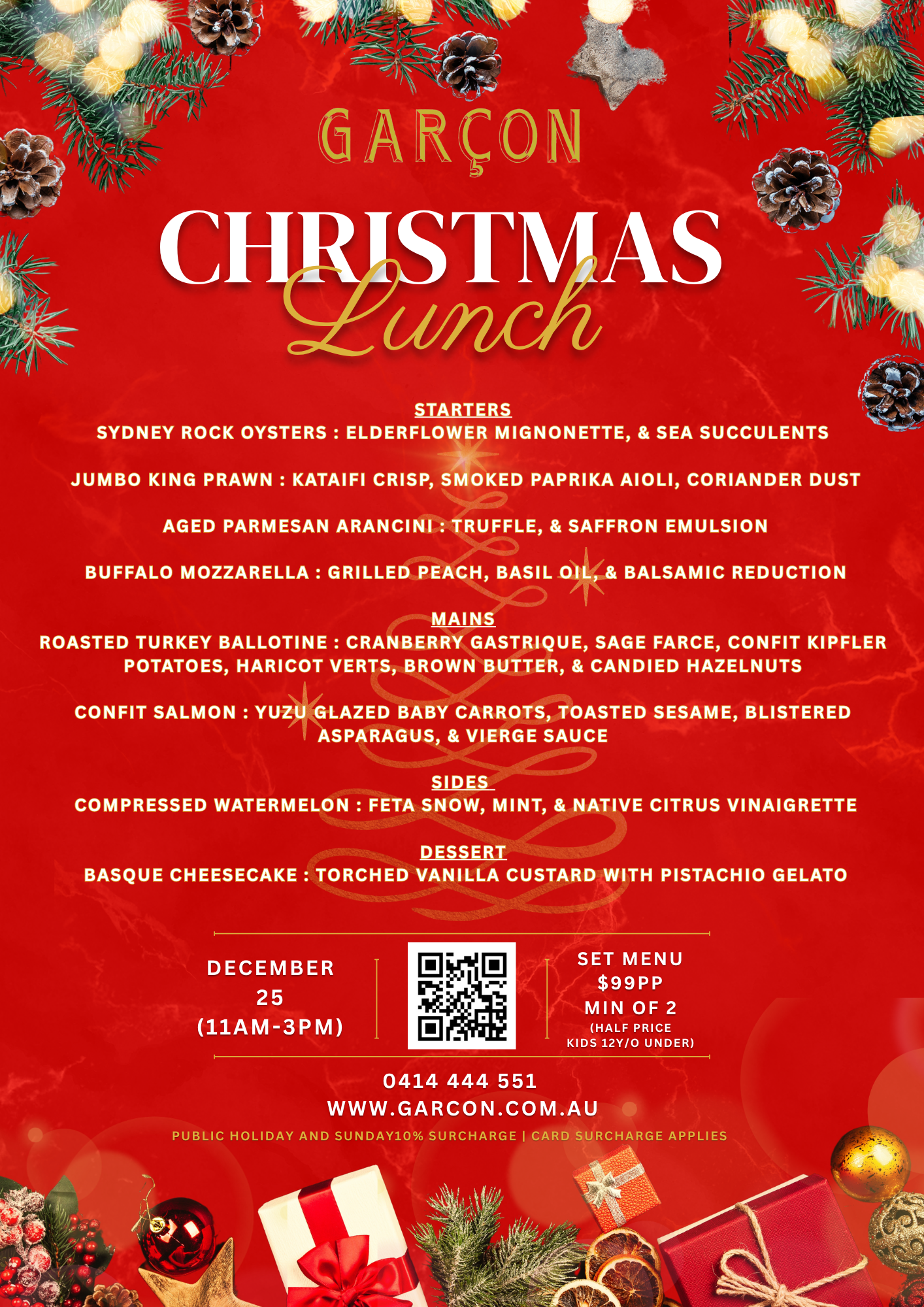 Celebrate Christmas at Garçon! 🎄✨