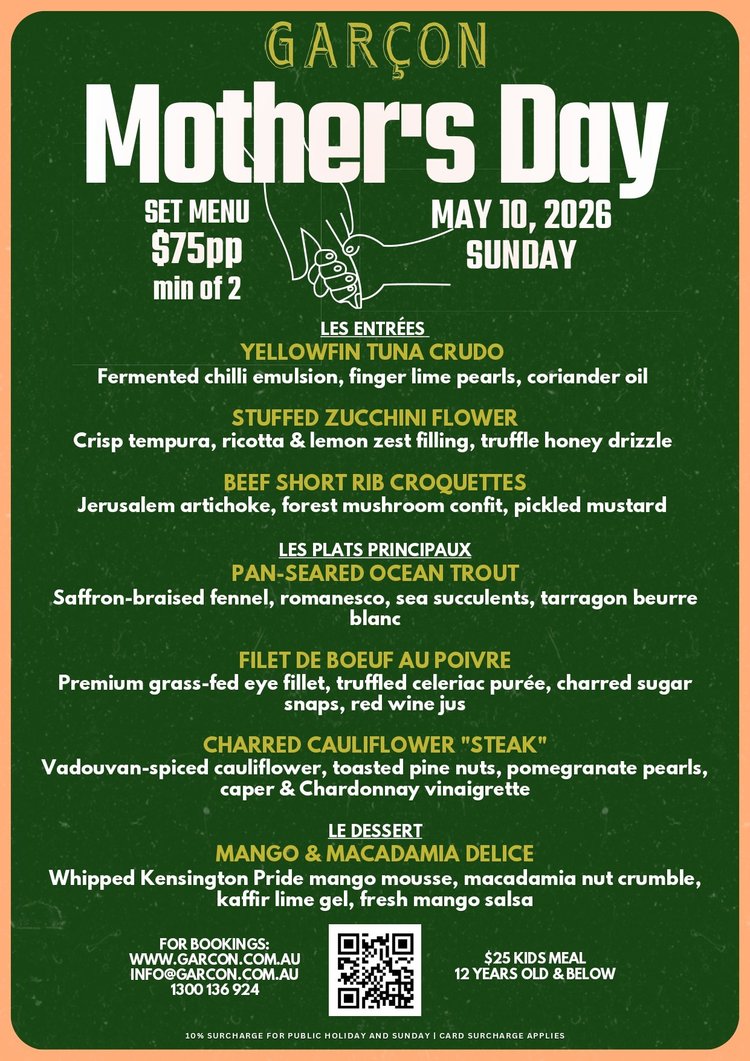 🌸 Mother’s Day Special at Garçon 🌸