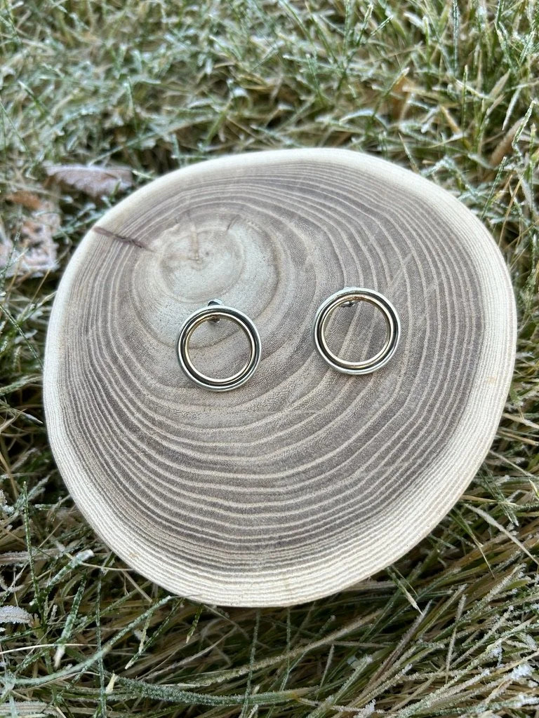 Silver/Goldfill Circle Studs