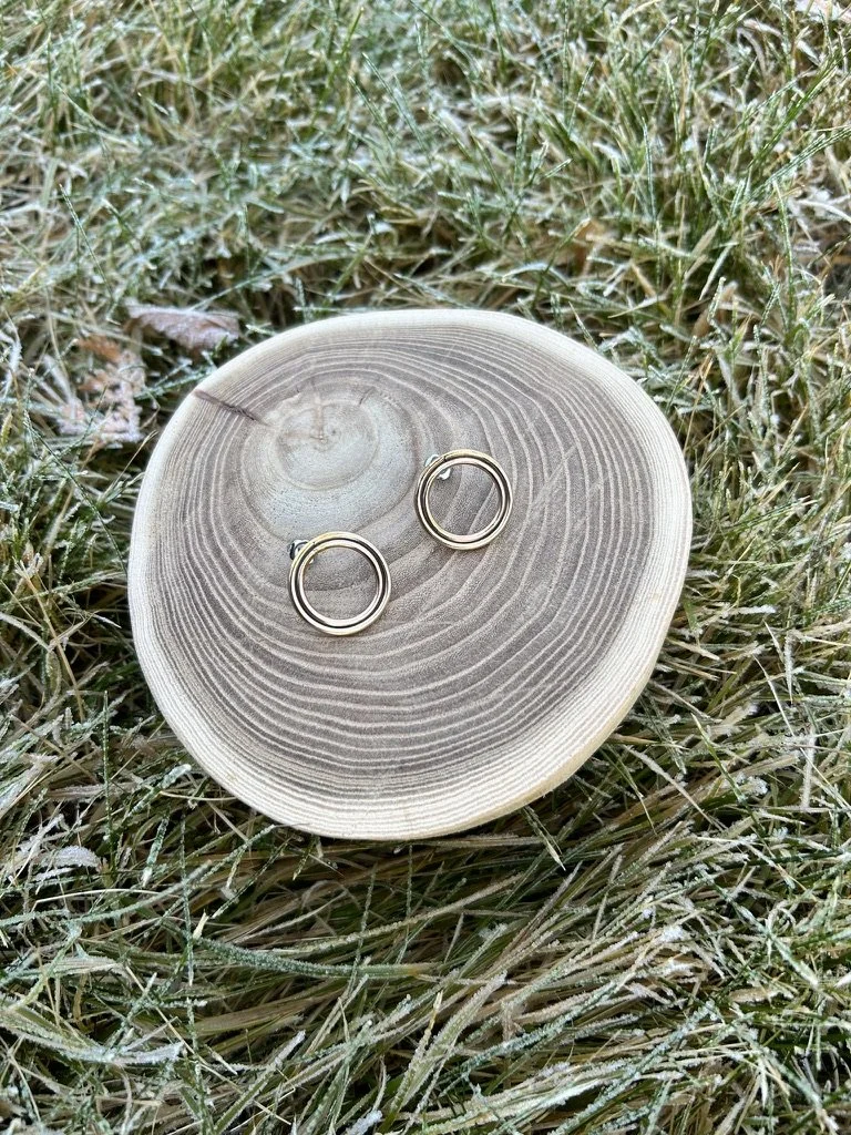 Rose Gold/Goldfill Circle Studs