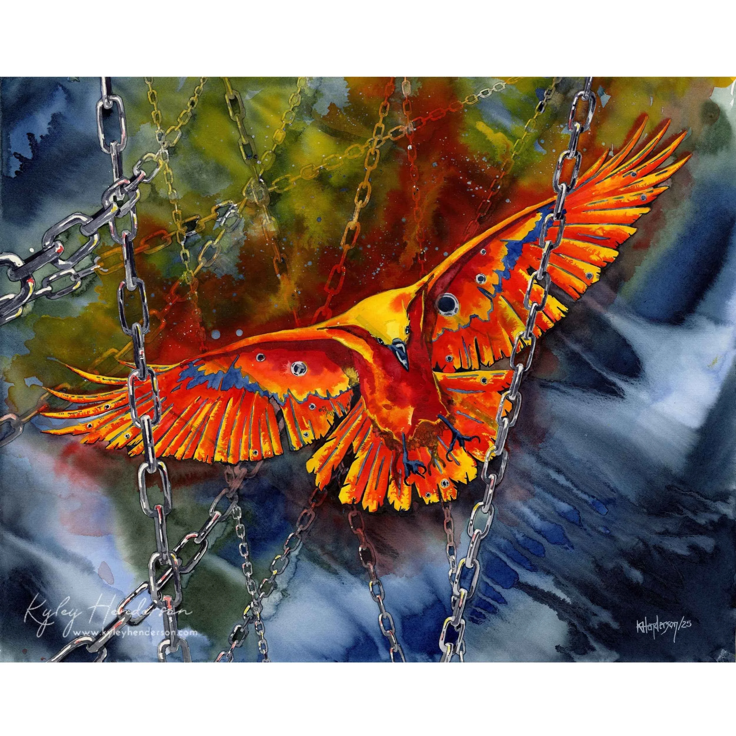 Phoenix 2025 16x20" Watercolor