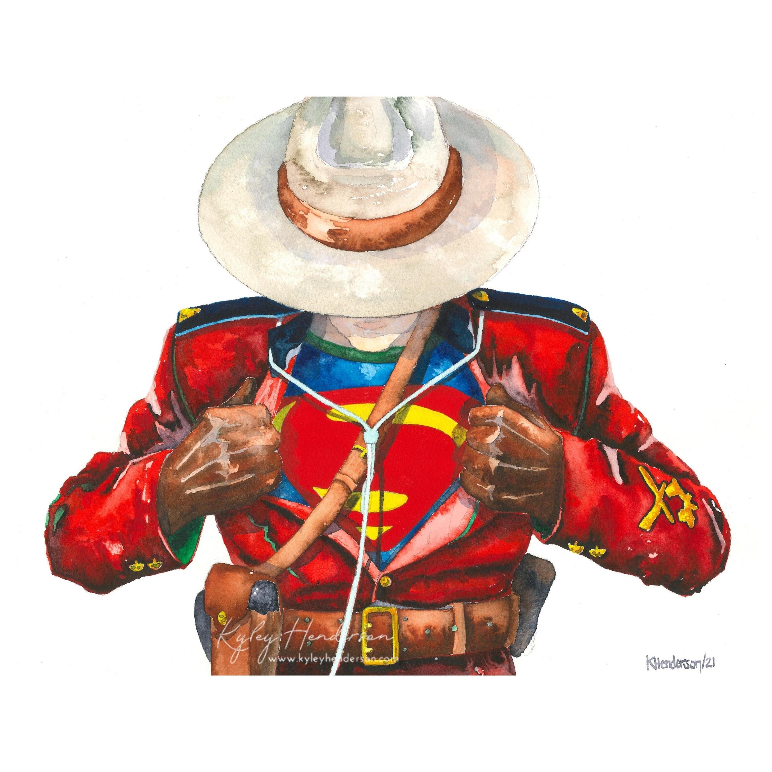 RCMP Officer Watercolor Painting