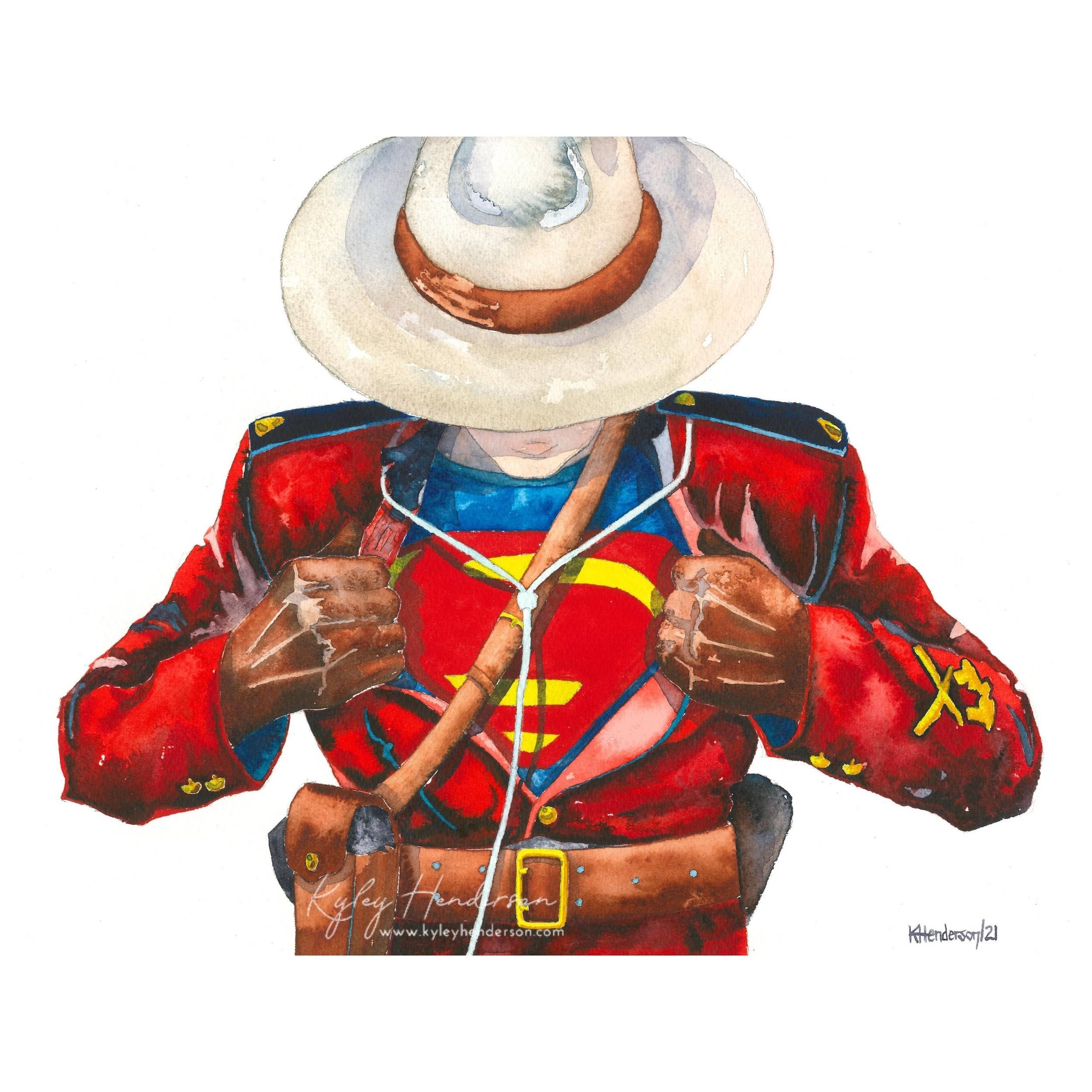 RCMP Watercolor Painting