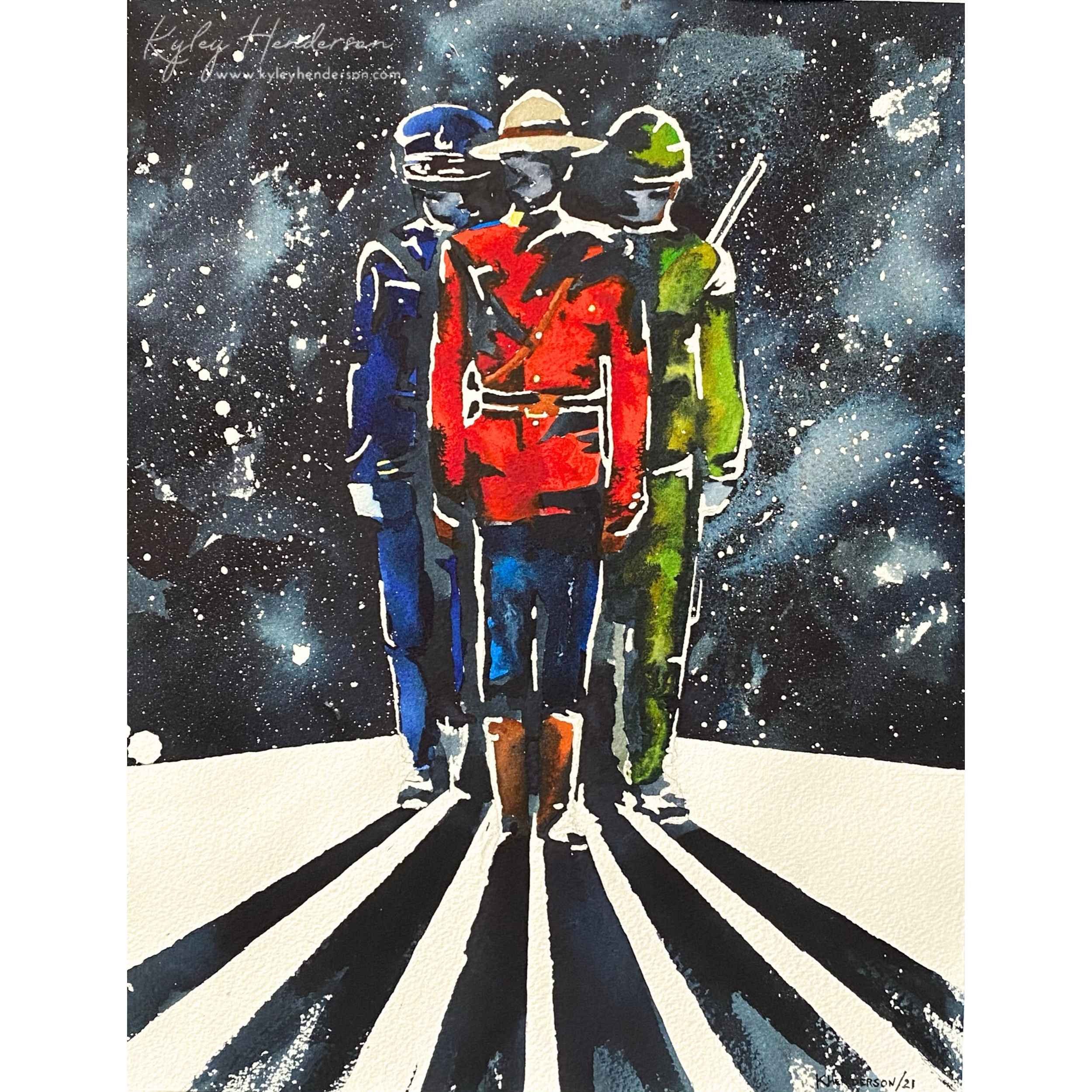 RCMP CBSA ARMY Watercolor Painting